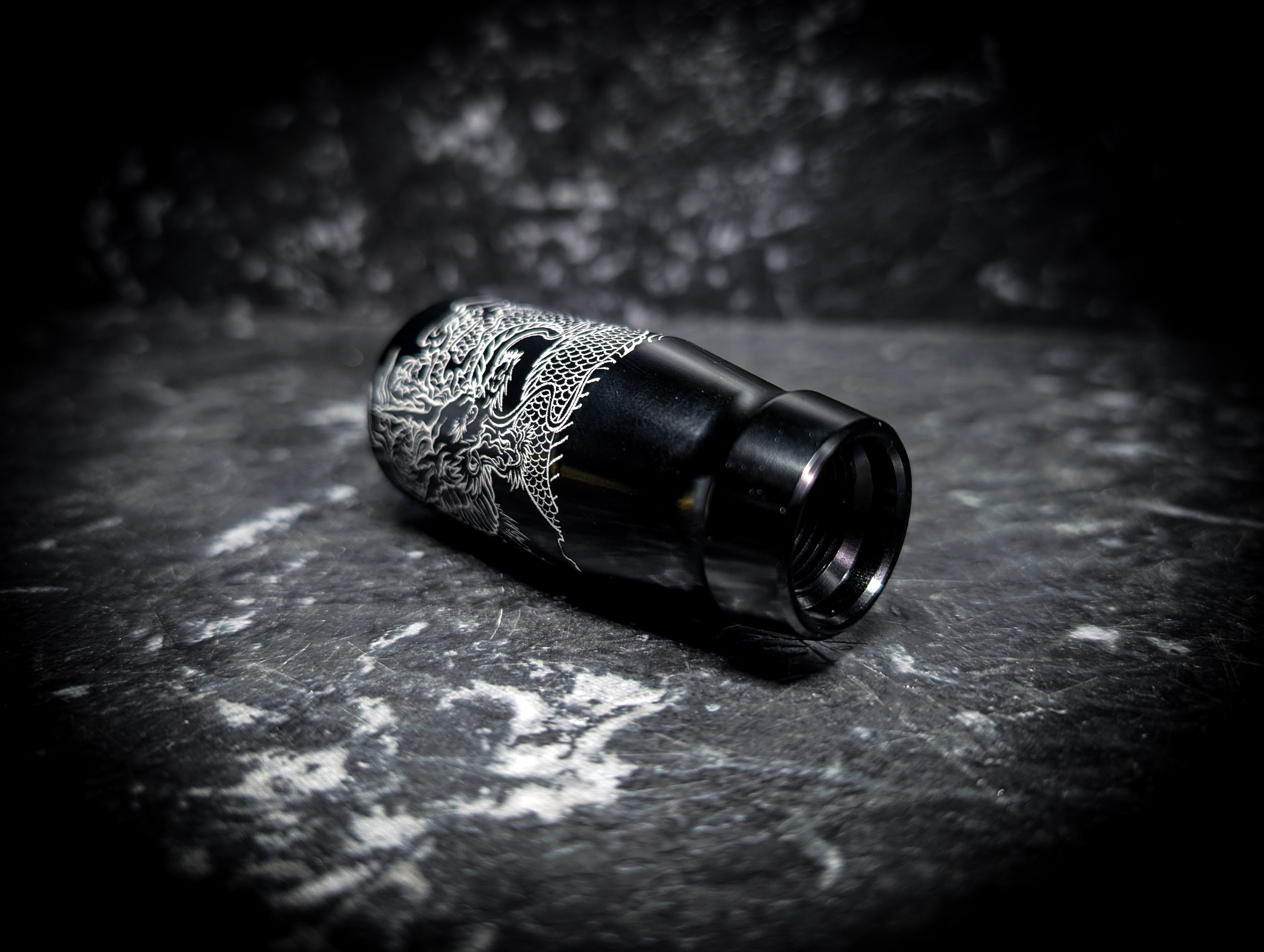 Dragon Etched Stubby Manual Gear Knob