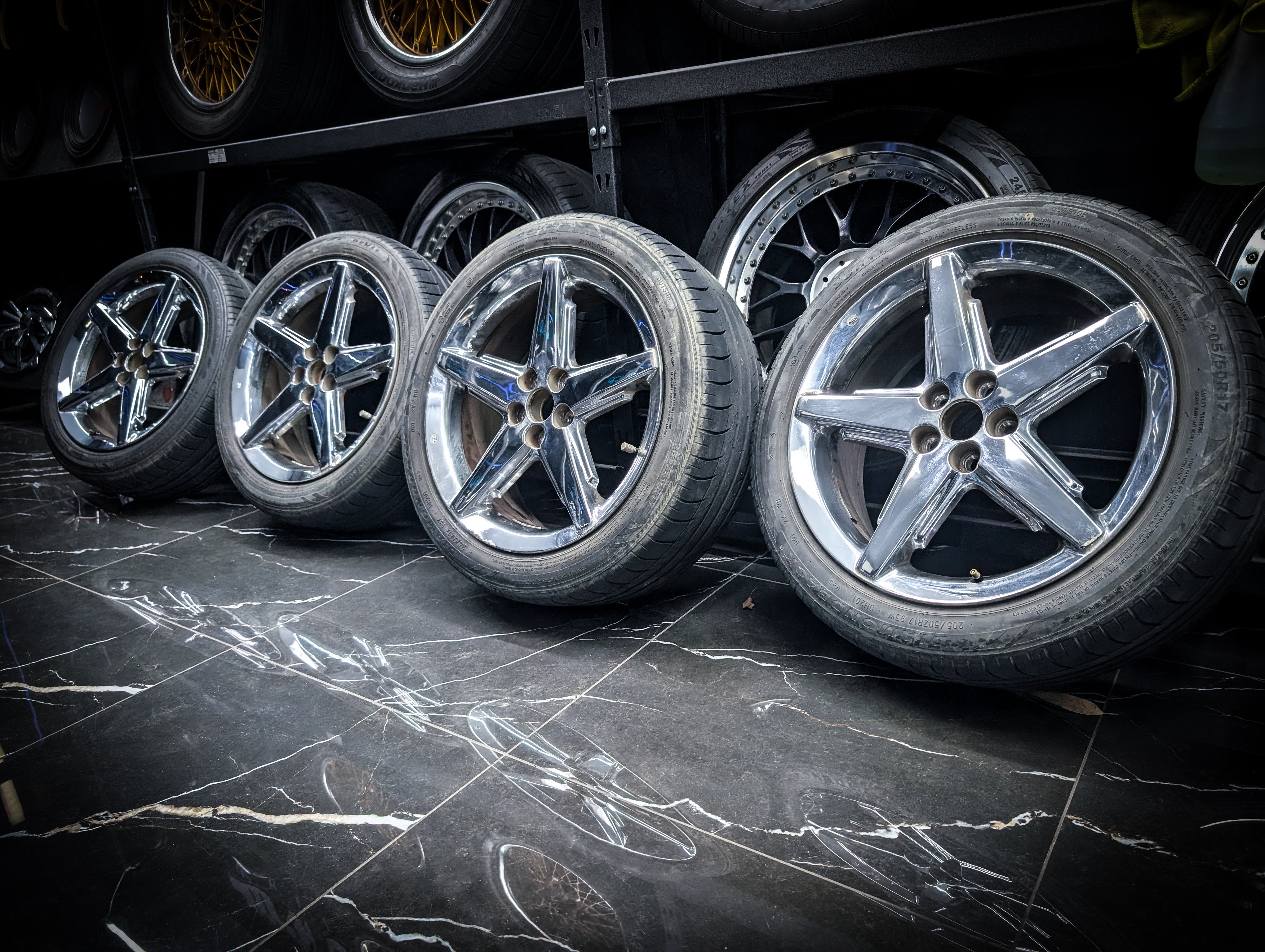 17" Chrome Star Wheels x 4