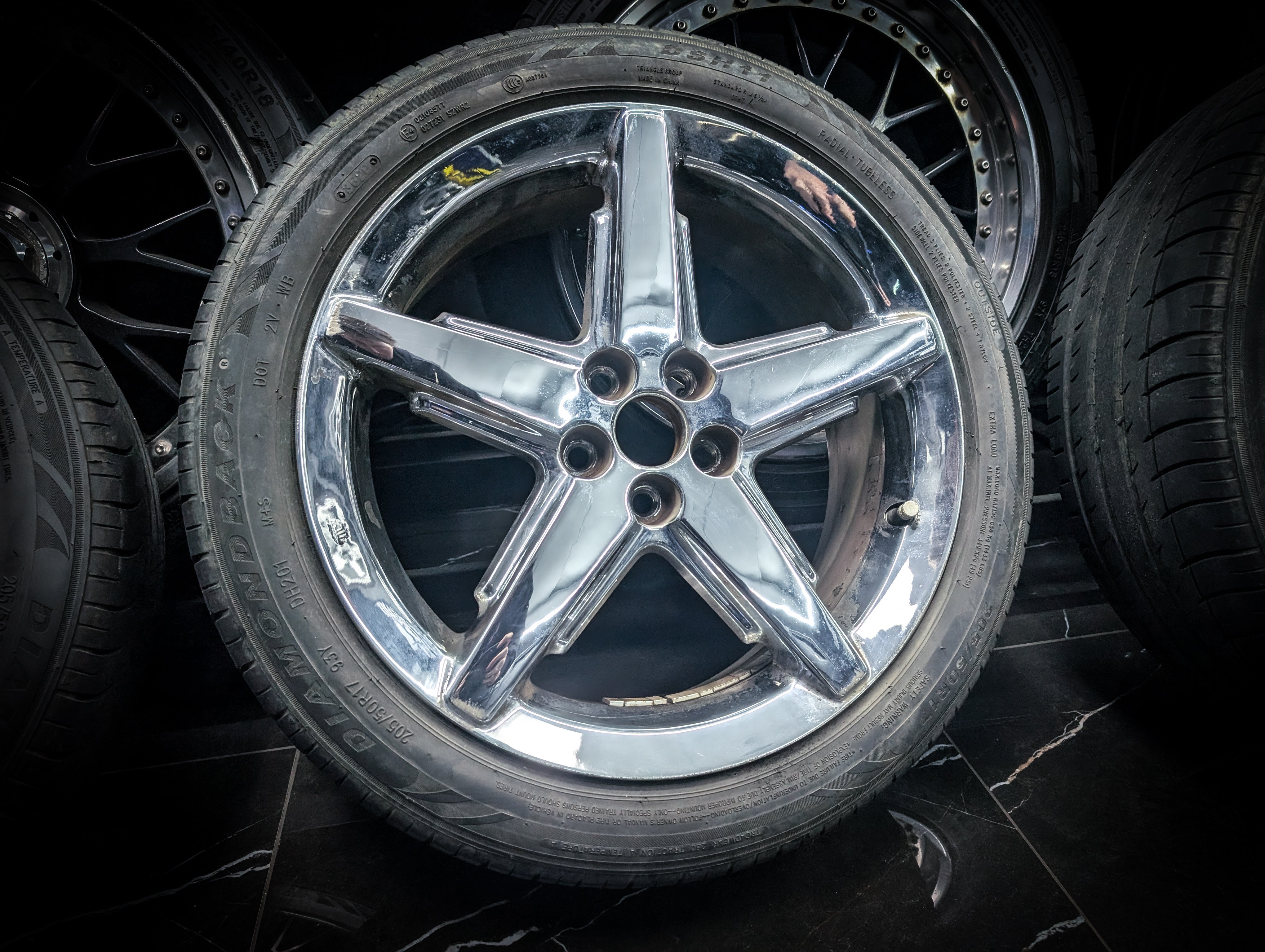 17" Chrome Star Wheels x 4
