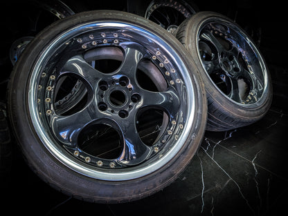 18" RAYS Engineering VICTRIX Pleasure 2 Piece Staggered Wheels x 4