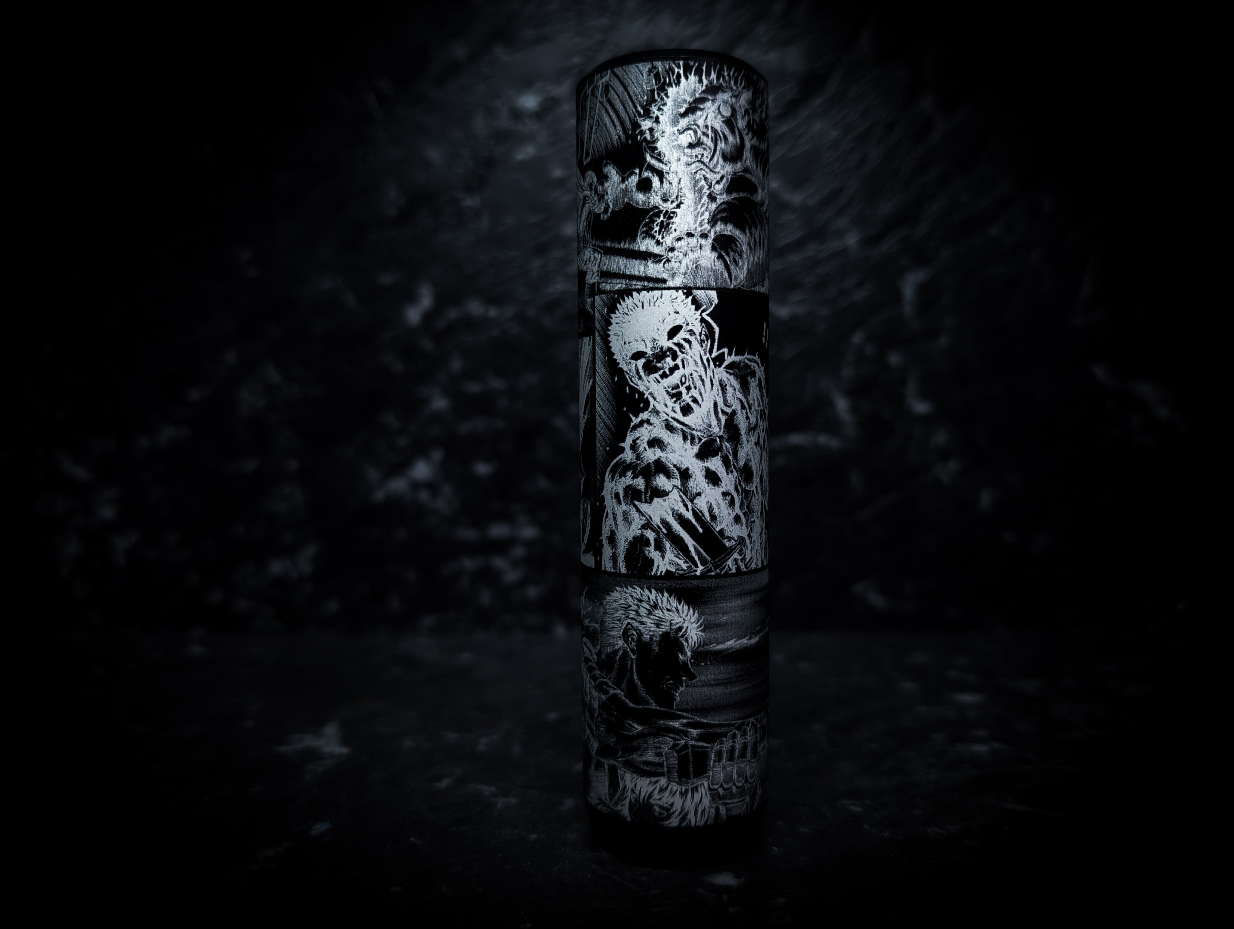 BERSERK Comic Strip Anodized Black V2 Weighted Tall Thick Grip Manual Gear Knob