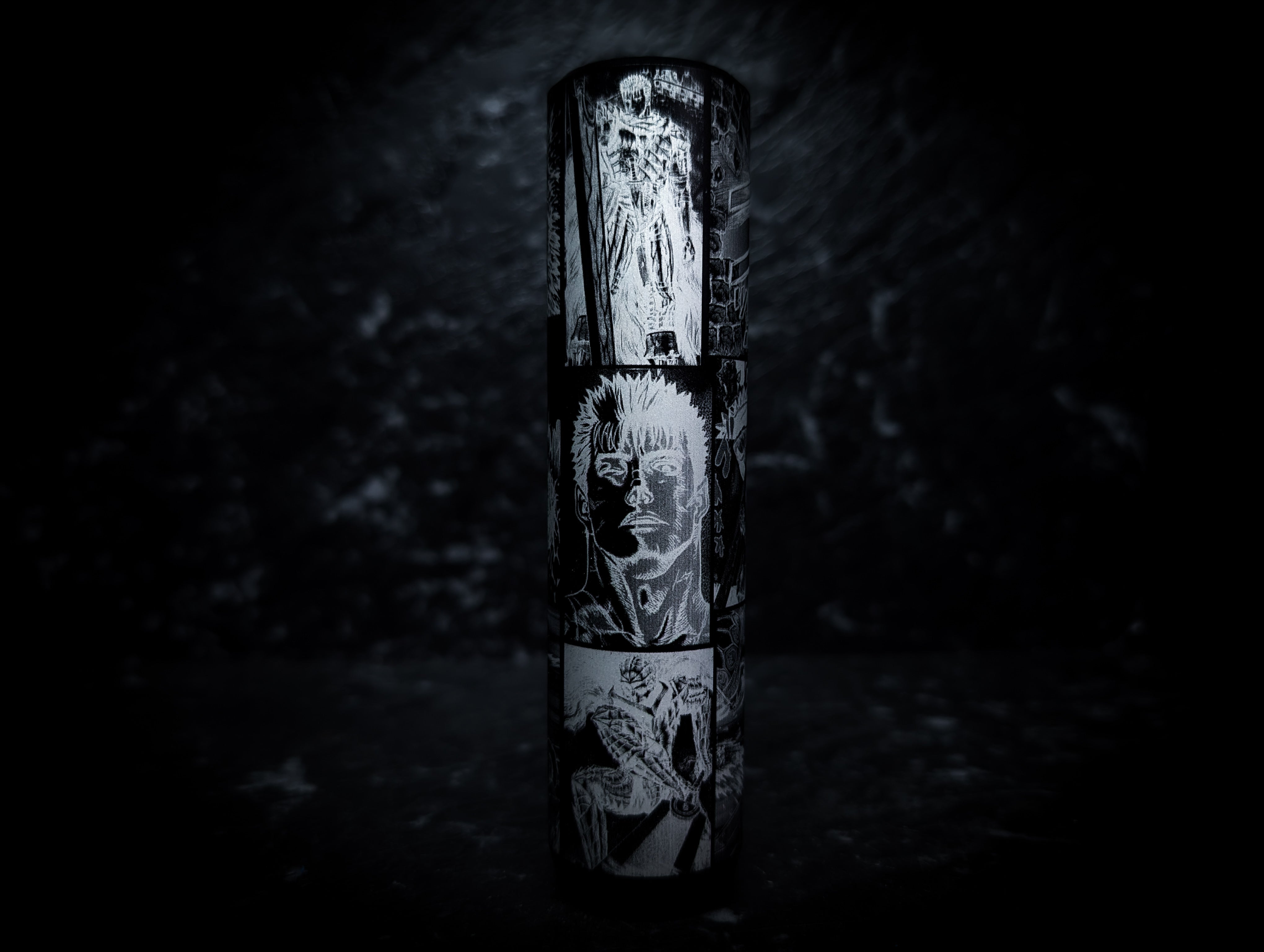 BERSERK Comic Strip Anodized Black V2 Weighted Tall Thick Grip Manual Gear Knob