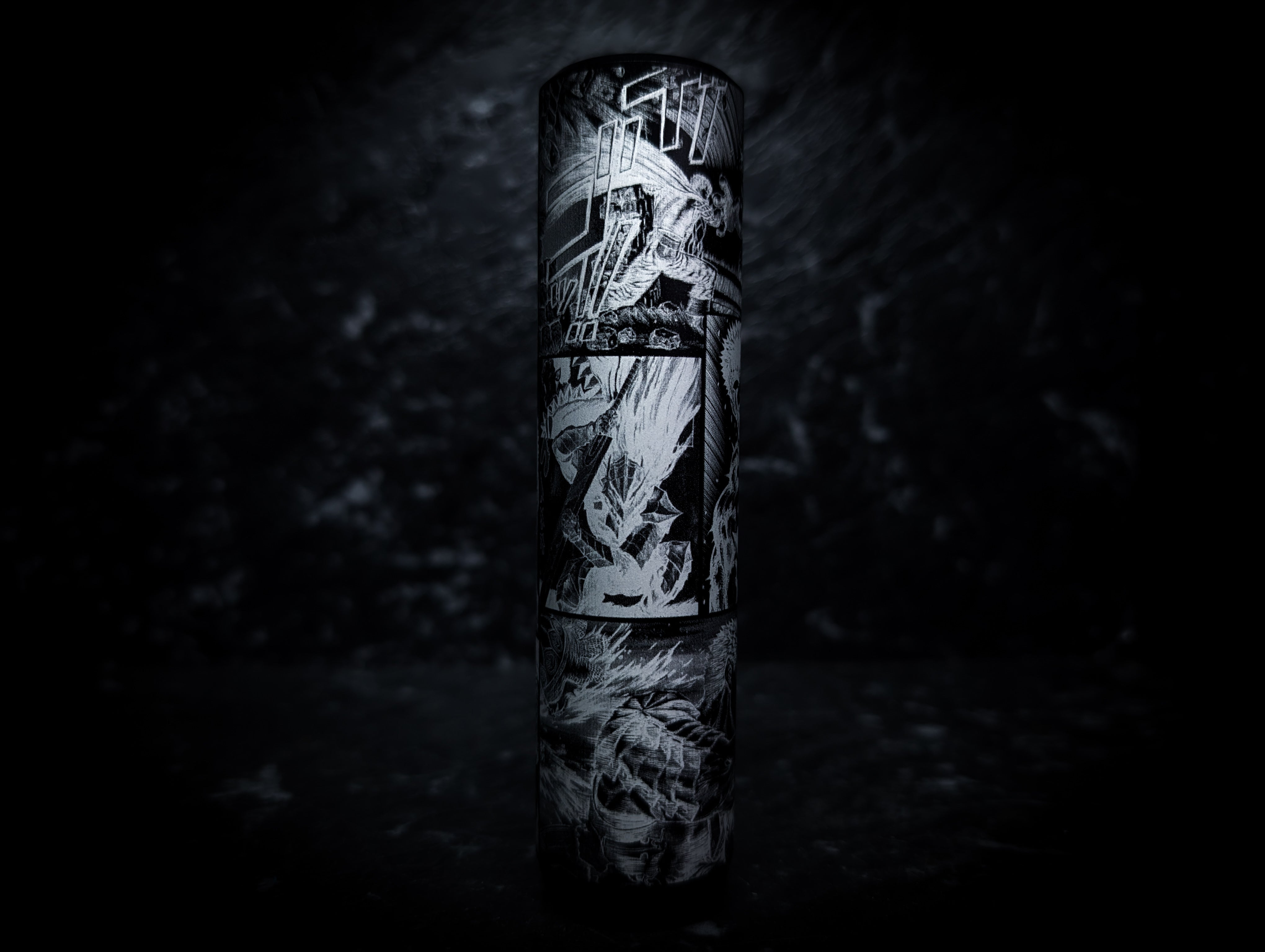 BERSERK Comic Strip Anodized Black V2 Weighted Tall Thick Grip Manual Gear Knob
