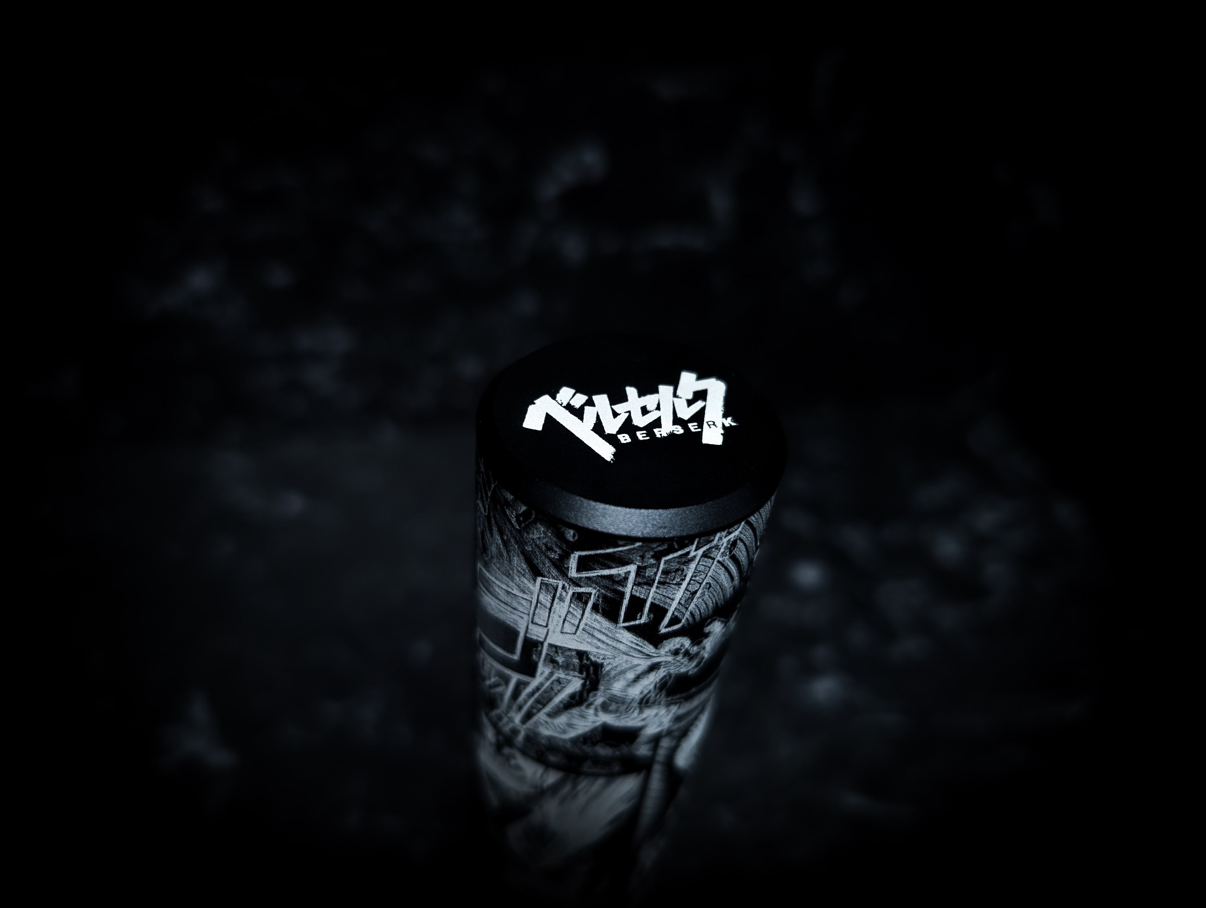 BERSERK Comic Strip Anodized Black V2 Weighted Tall Thick Grip Manual Gear Knob
