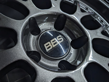 18" BBS HINODEX 2 PIECE Gunmetal Metallic Staggared Wheels x 4