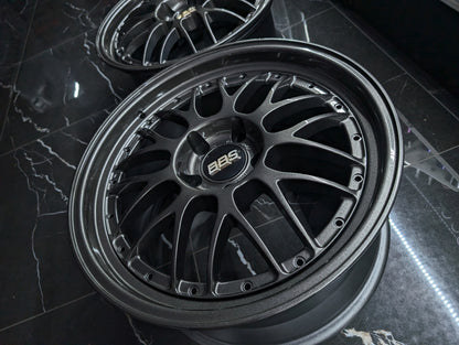 18" BBS HINODEX 2 PIECE Gunmetal Metallic Staggared Wheels x 4