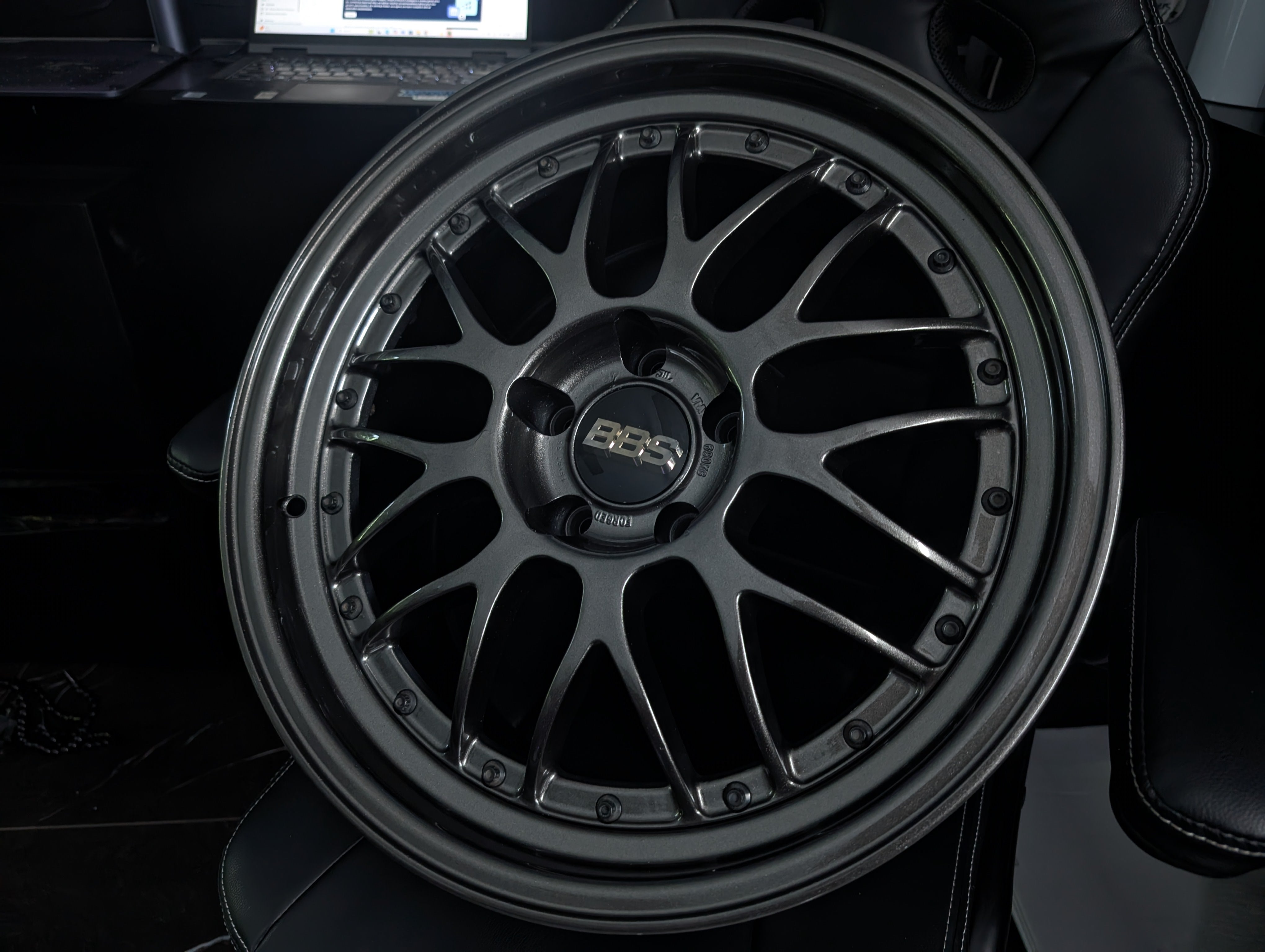 18" BBS HINODEX 2 PIECE Gunmetal Metallic Staggared Wheels x 4