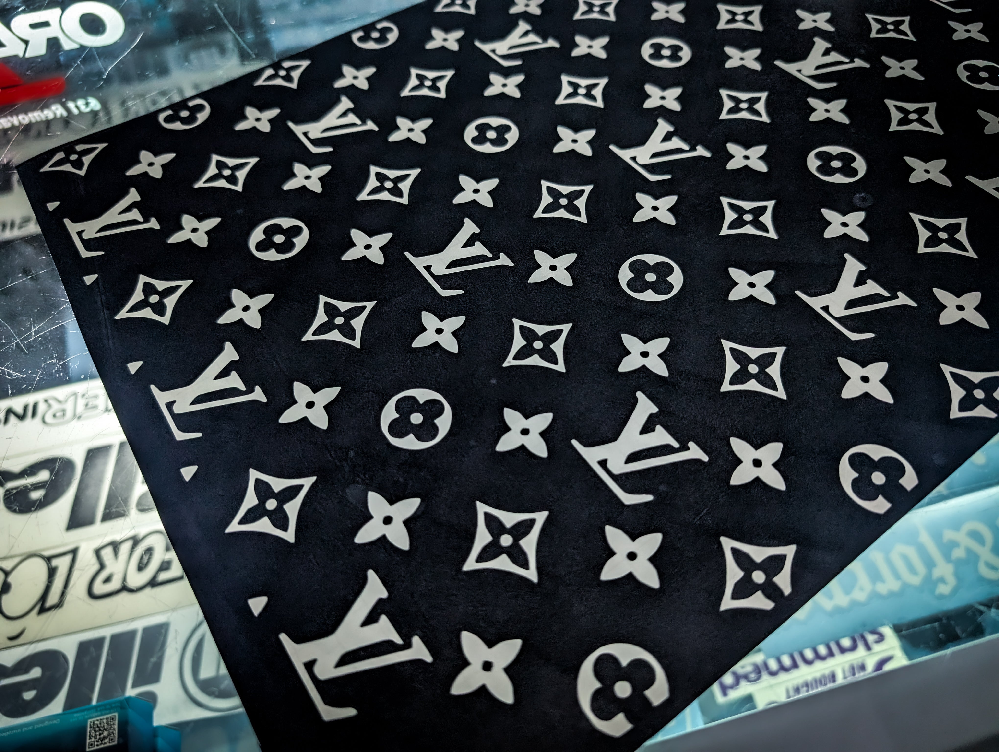 LV Luxury Quarter Window Vinyl Decal Sheet