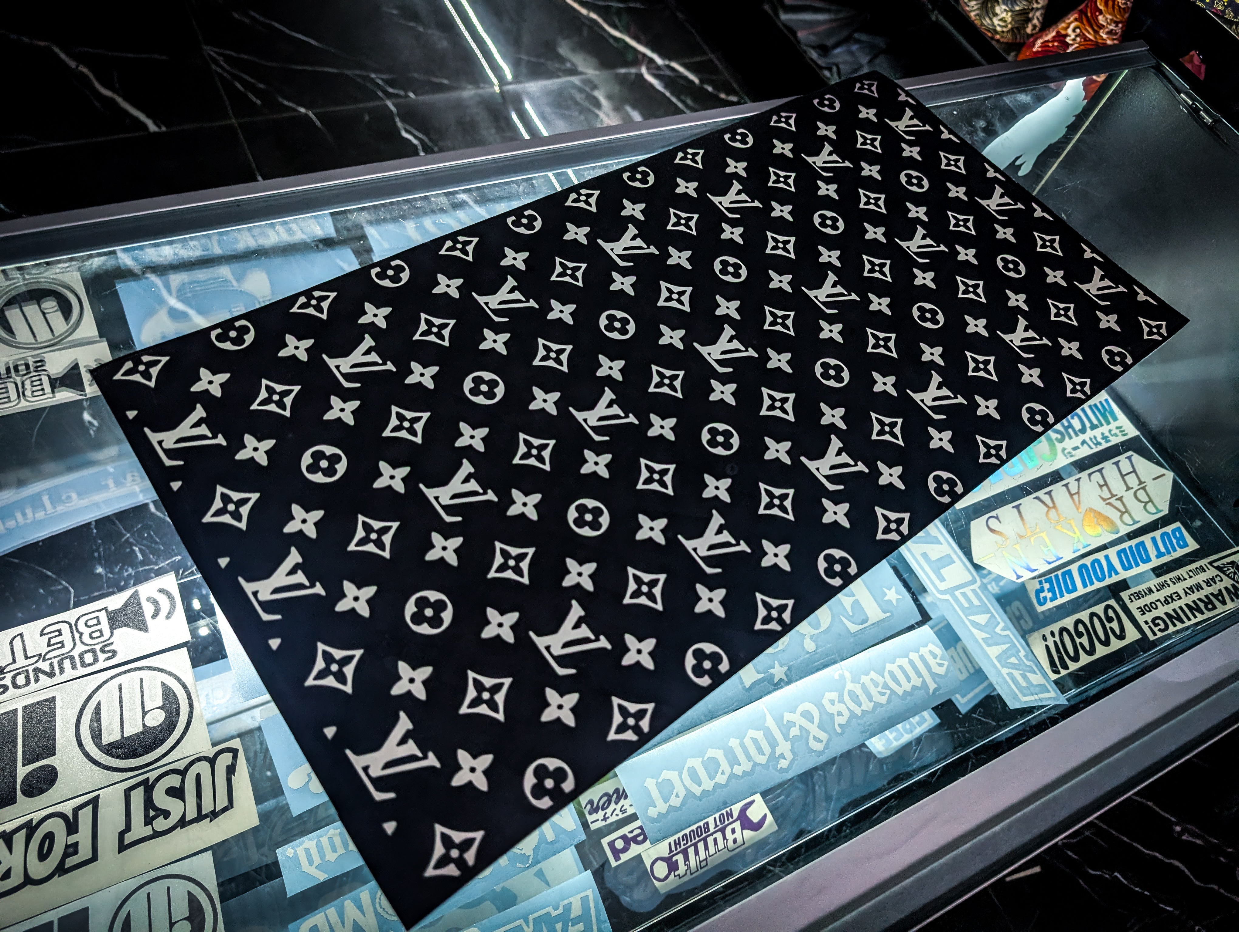 LV Luxury Quarter Window Vinyl Decal Sheet
