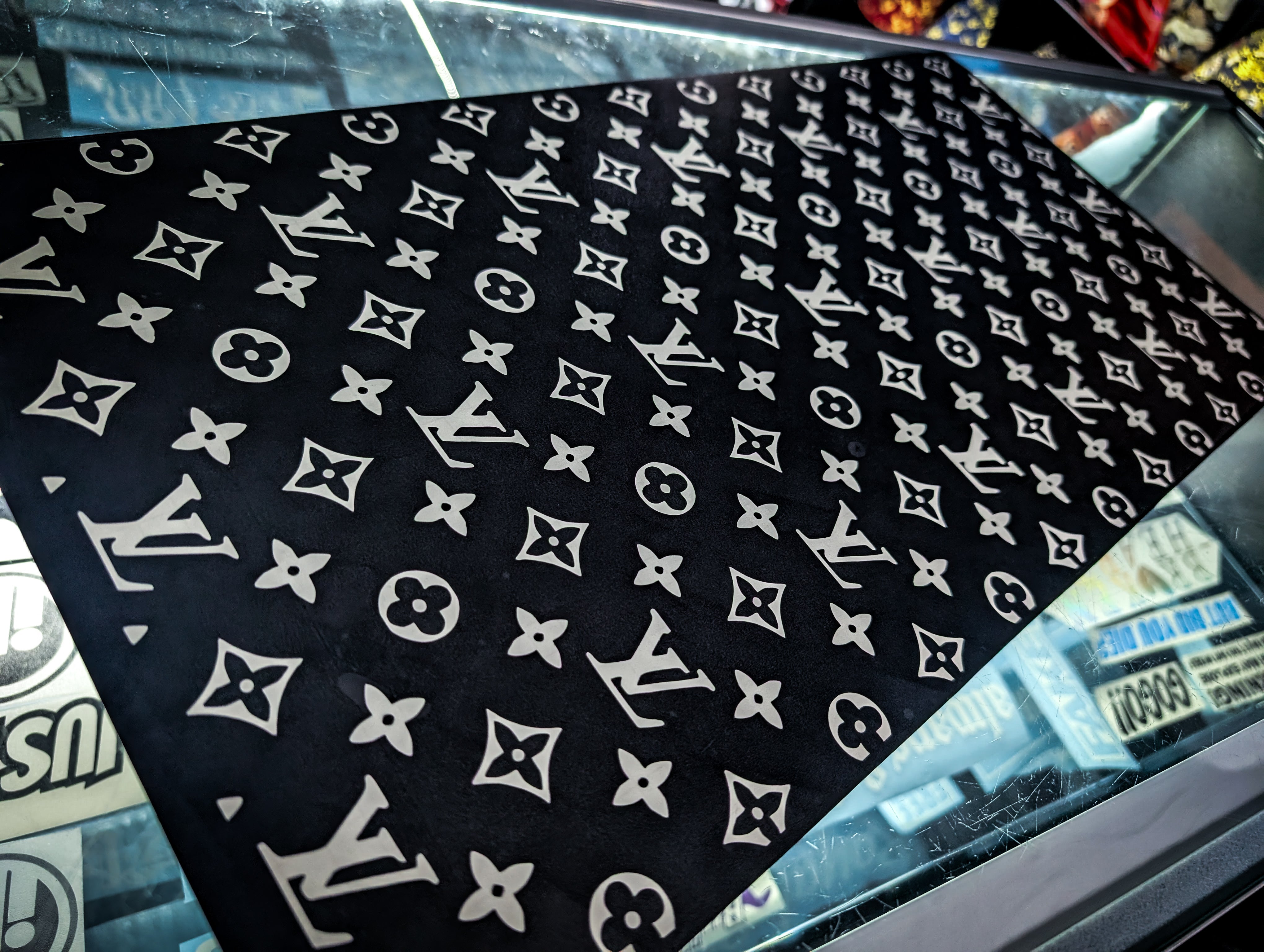 LV Luxury Quarter Window Vinyl Decal Sheet