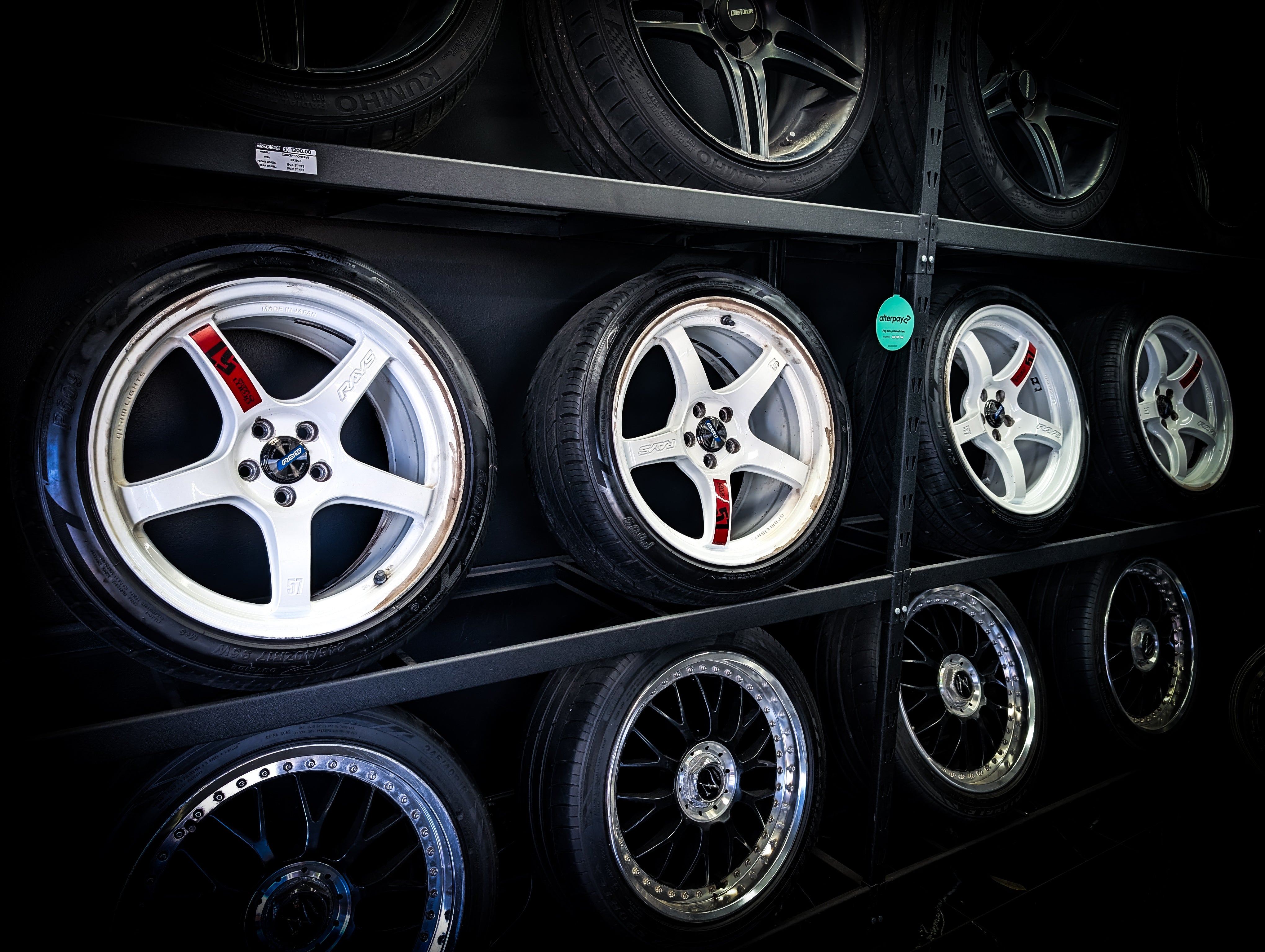 17" Rays Gram Lights 57CR Gloss White Wheels x 4