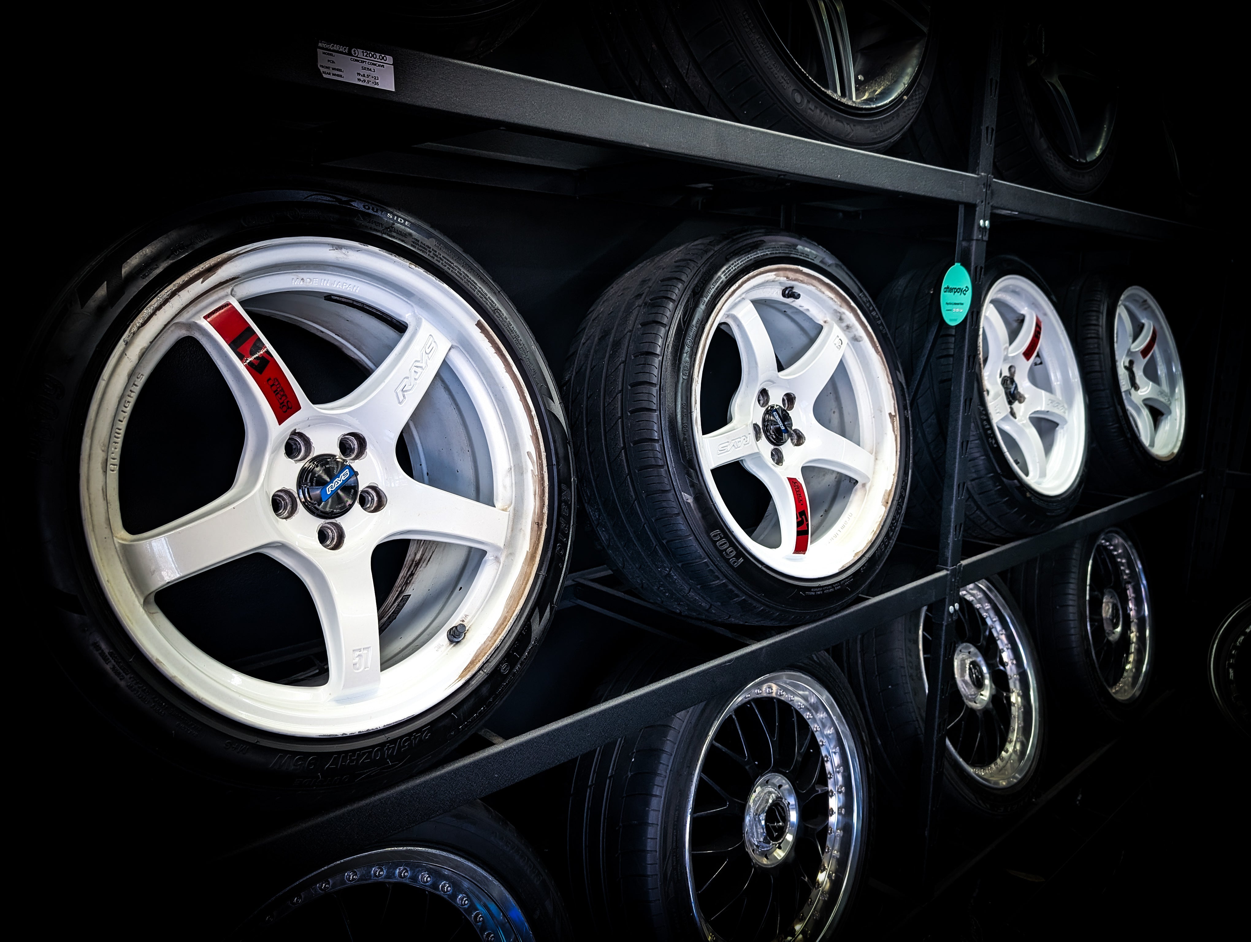 17" Rays Gram Lights 57CR Gloss White Wheels x 4