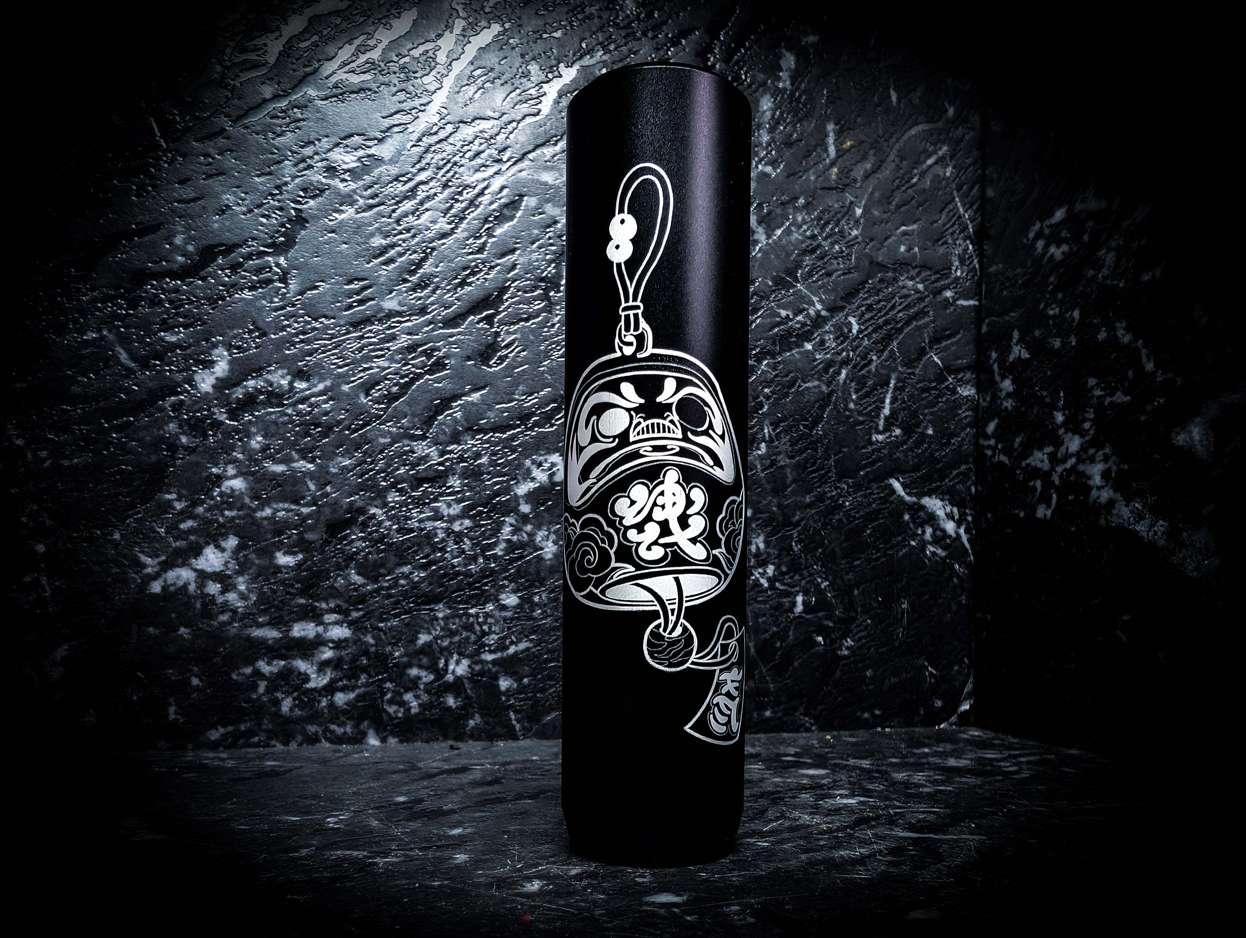 Traditional Japanese Token Character Anodized V2 Weighted Tall Thick Grip Manual Gear Knob