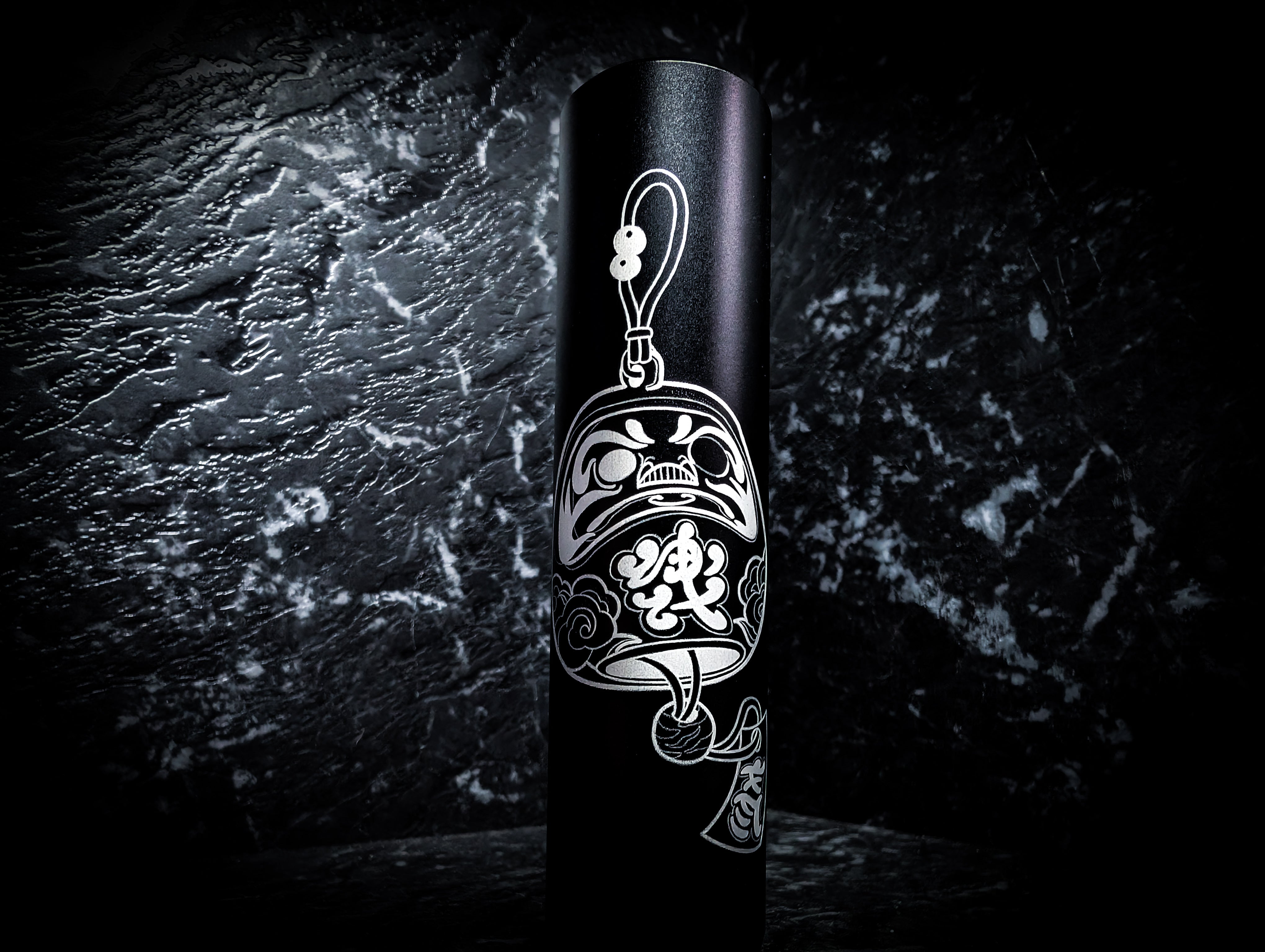 Traditional Japanese Token Character Anodized V2 Weighted Tall Thick Grip Manual Gear Knob