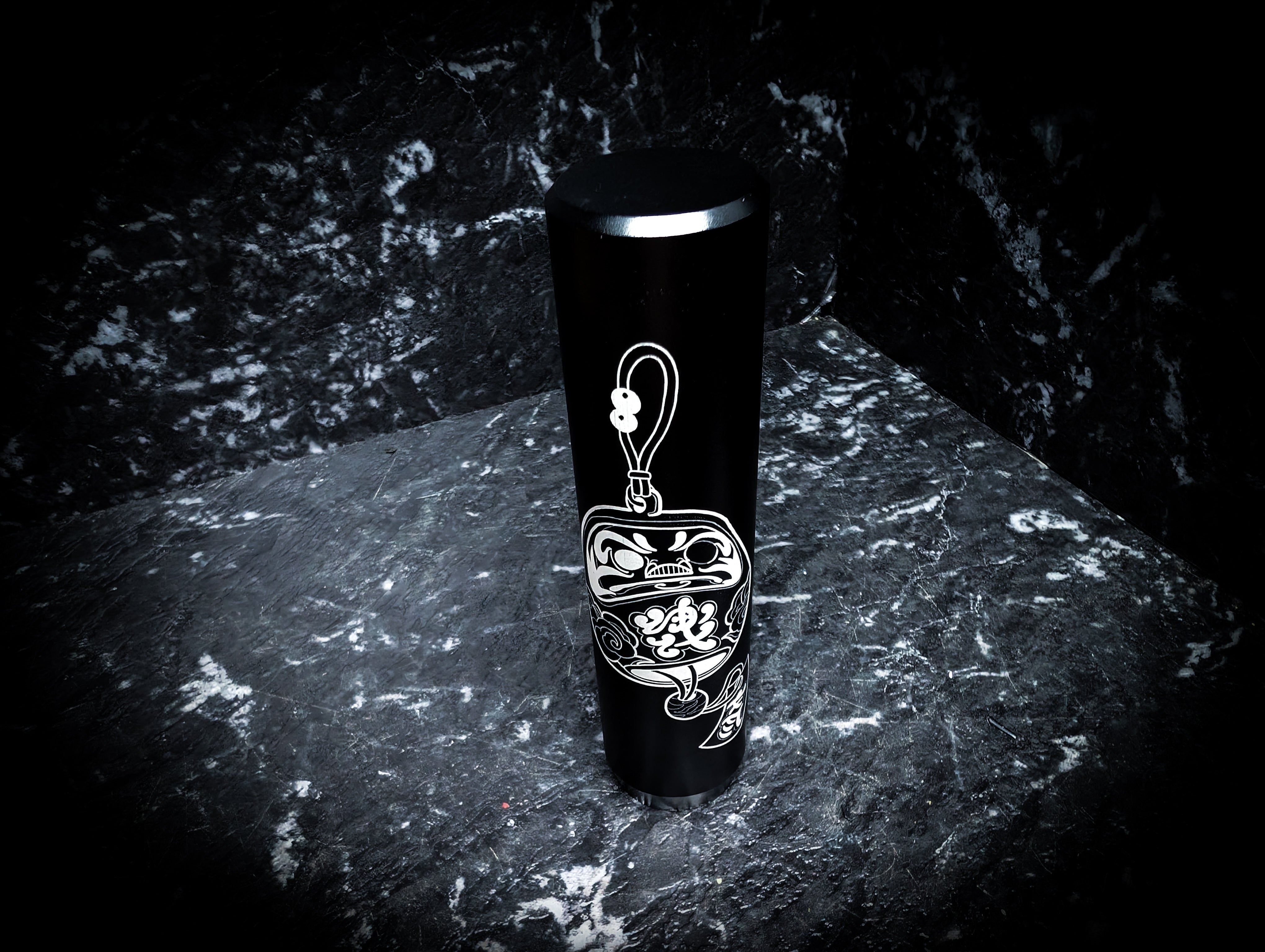Traditional Japanese Token Character Anodized V2 Weighted Tall Thick Grip Manual Gear Knob