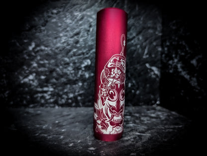 Traditional Japanese Hannya Mask Anodized V2 Weighted Tall Thick Grip Manual Gear Knob