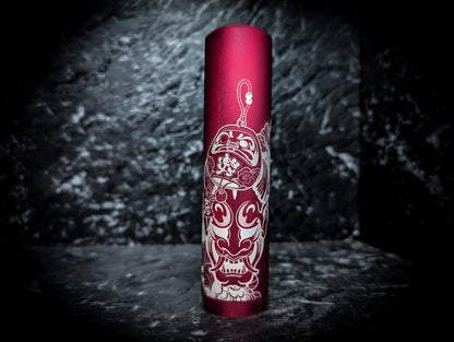 Traditional Japanese Hannya Mask Anodized V2 Weighted Tall Thick Grip Manual Gear Knob