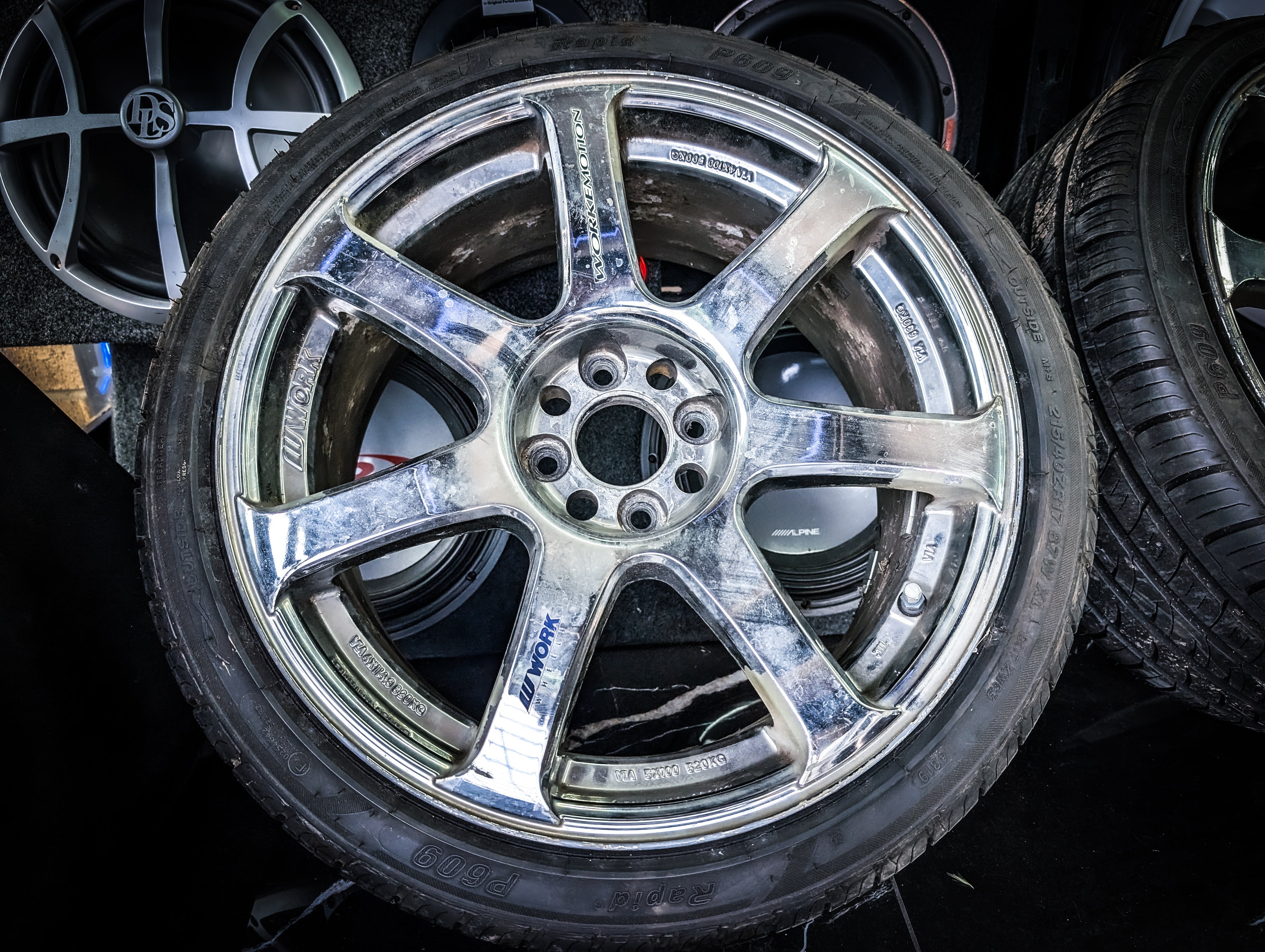17" WORK Emotion T7R Chrome Wheels x 4