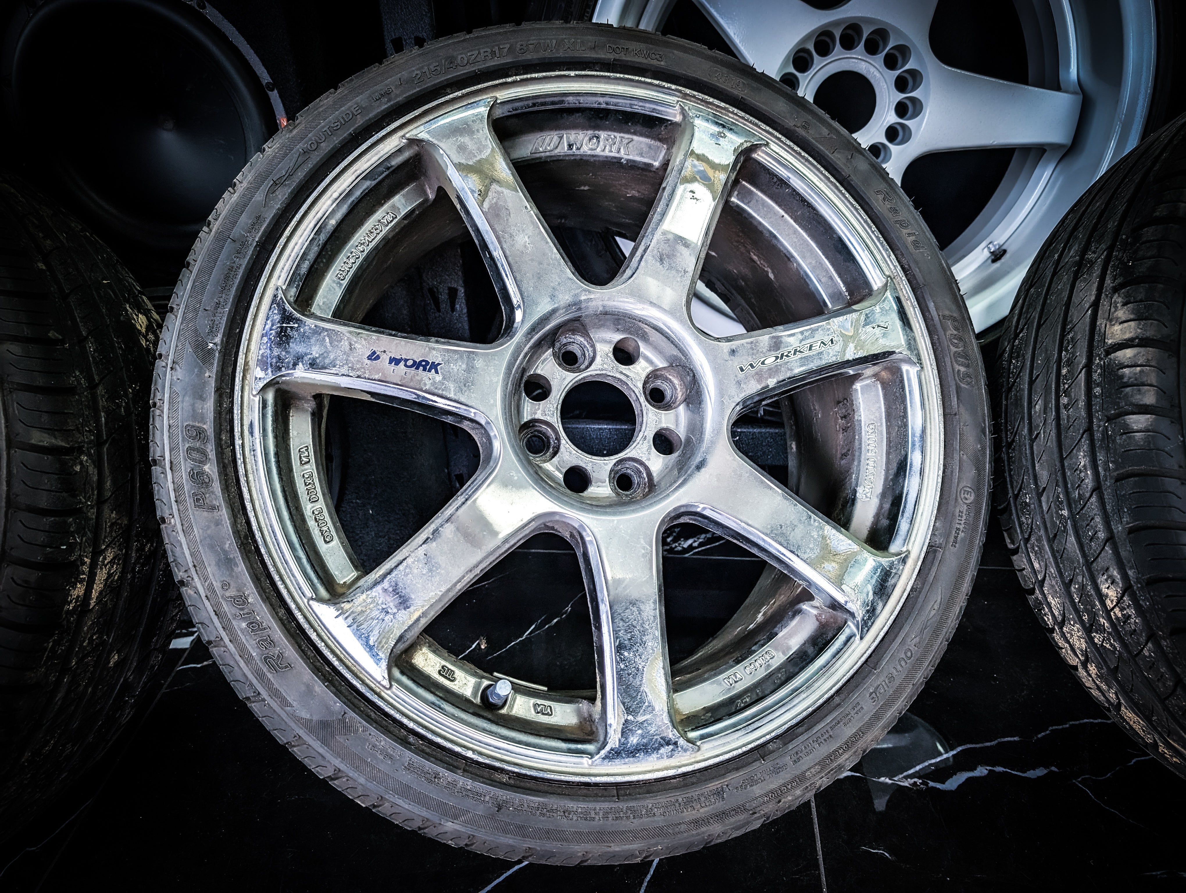 17" WORK Emotion T7R Chrome Wheels x 4