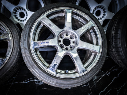 17" WORK Emotion T7R Chrome Wheels x 4