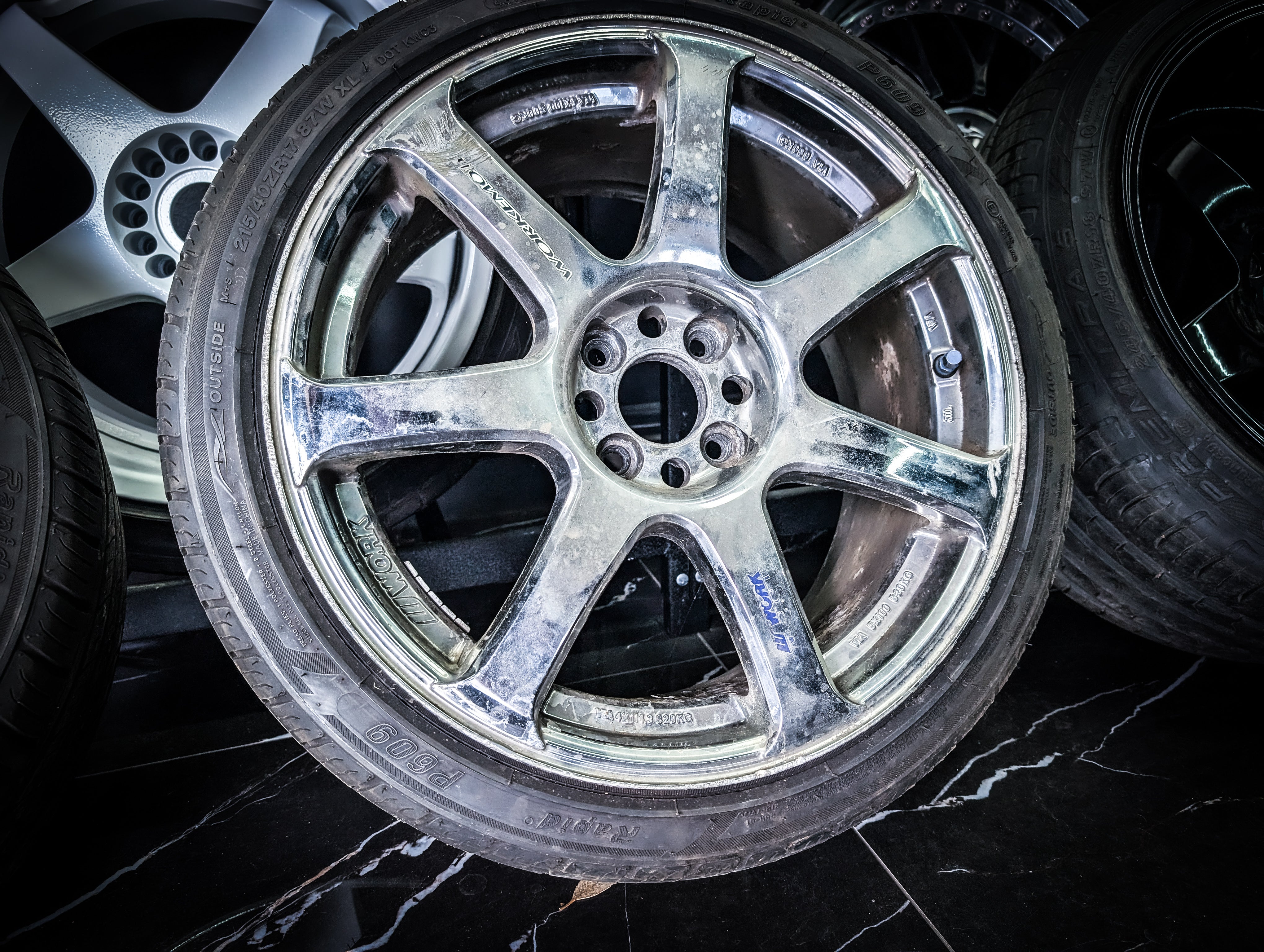 17" WORK Emotion T7R Chrome Wheels x 4