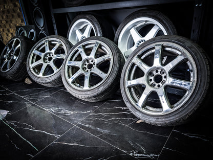 17" WORK Emotion T7R Chrome Wheels x 4