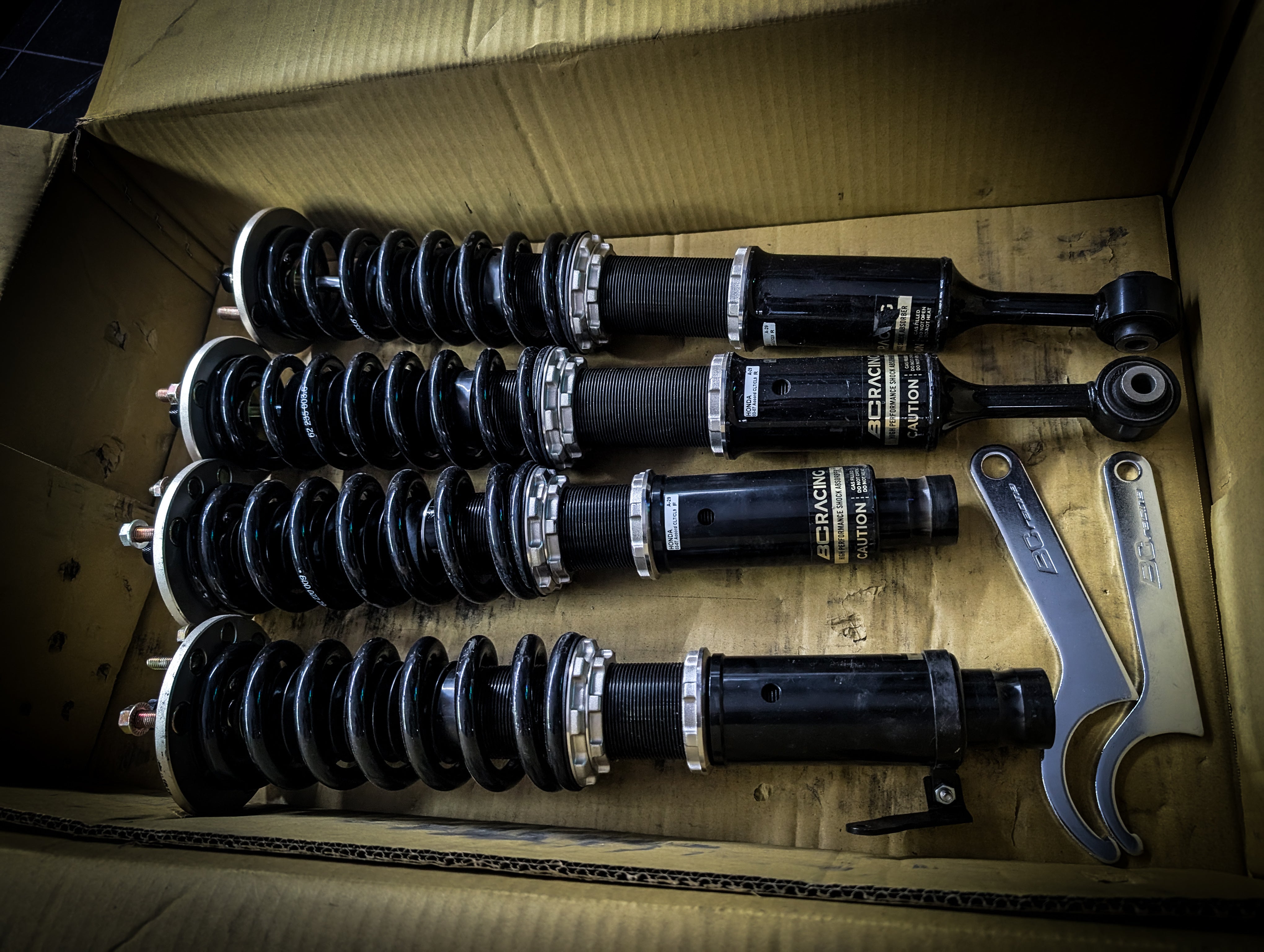 HONDA Accord 2003-2005 FL7/CL9 Adjustable BC Gold Coilovers Set