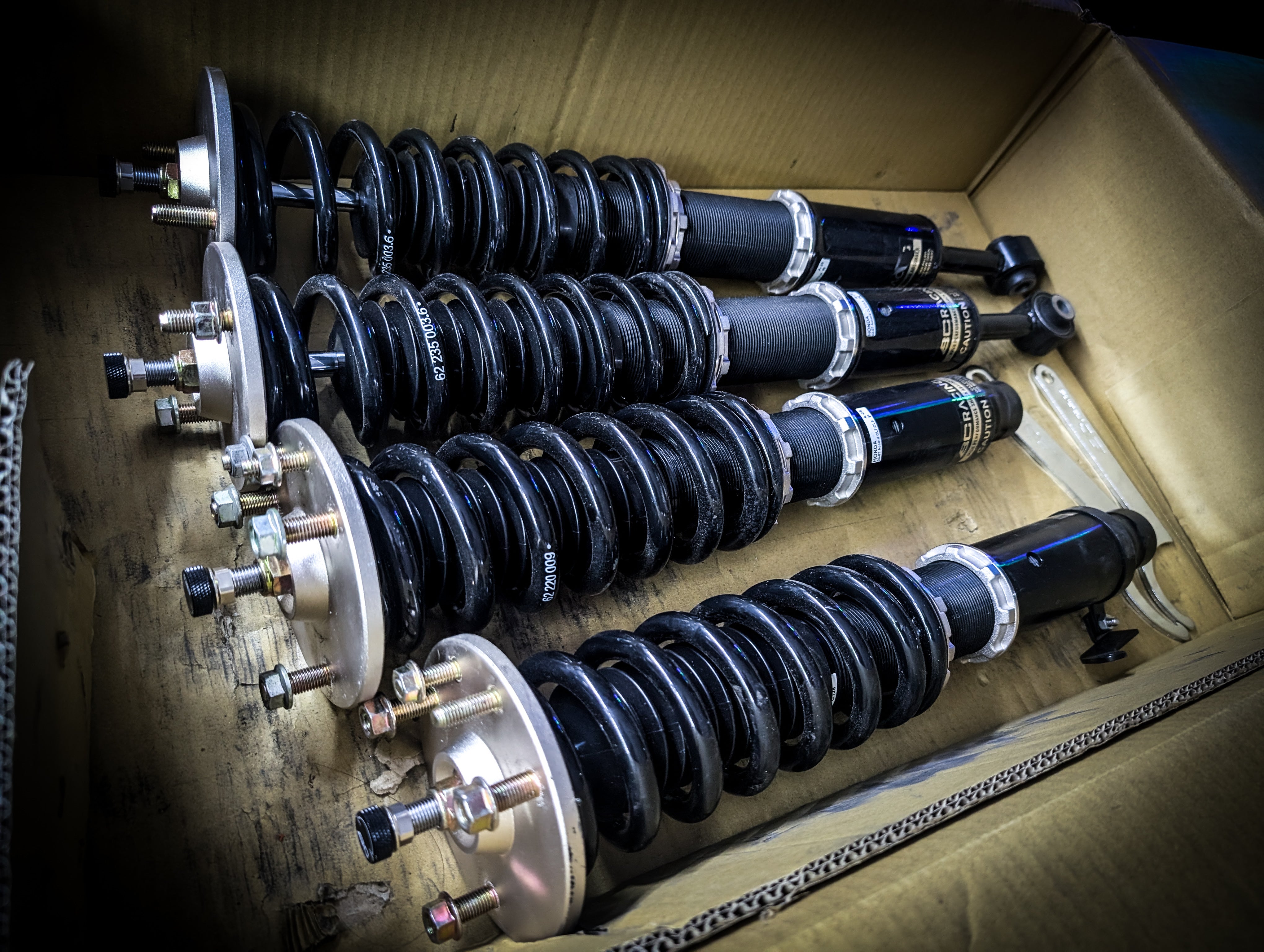 HONDA Accord 2003-2005 FL7/CL9 Adjustable BC Gold Coilovers Set
