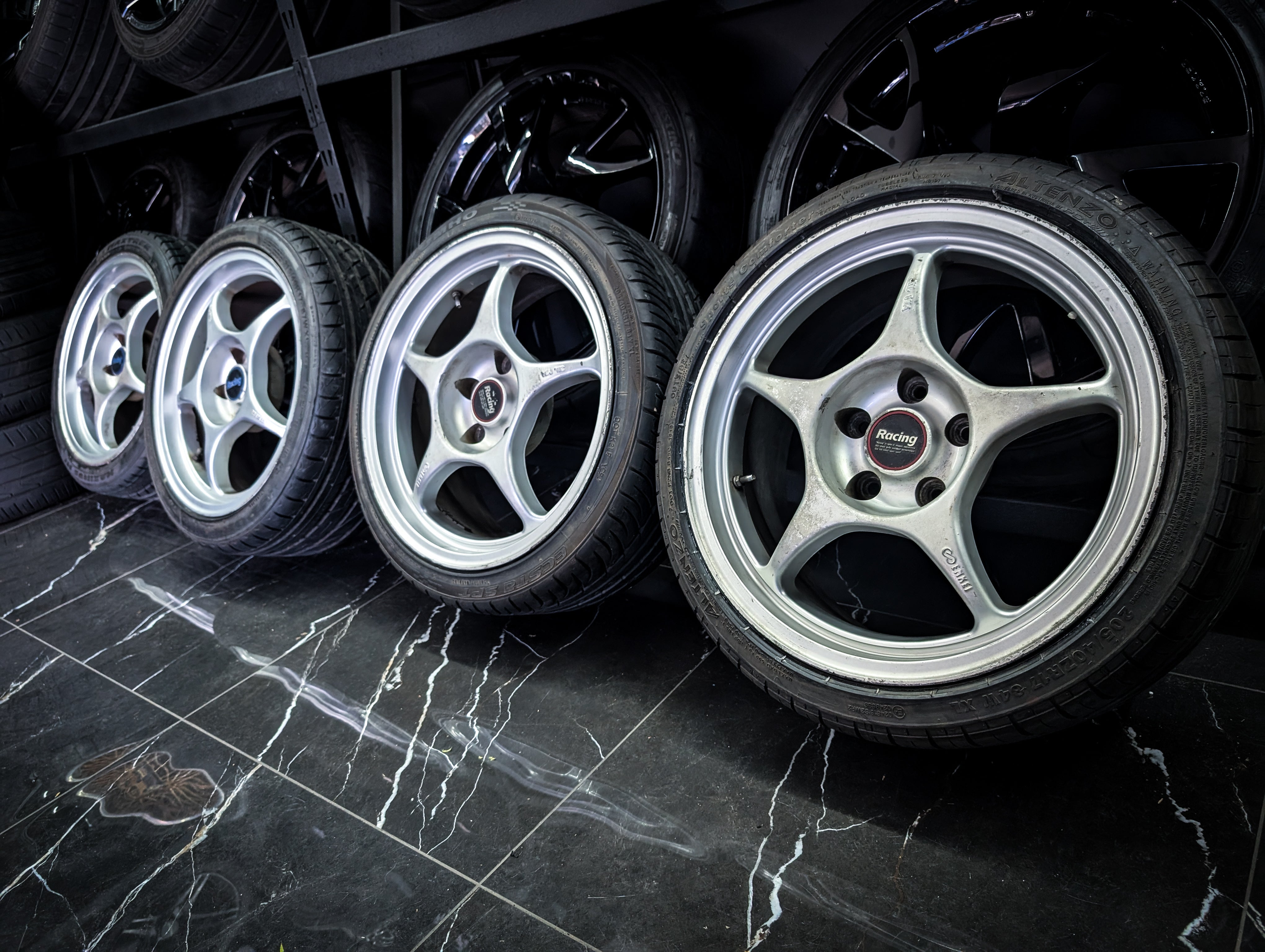 17" ENKEI RP01 Silver Wheels x 4