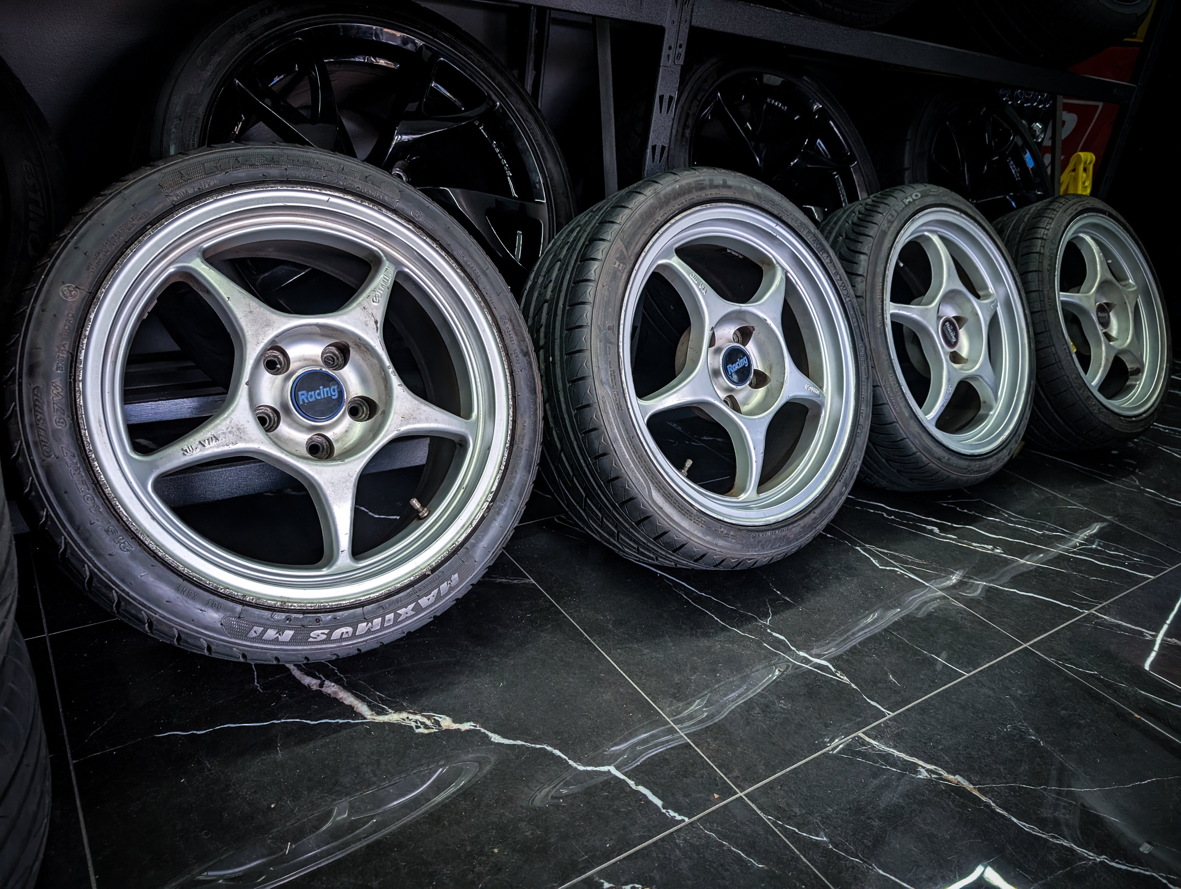 17" ENKEI RP01 Silver Wheels x 4