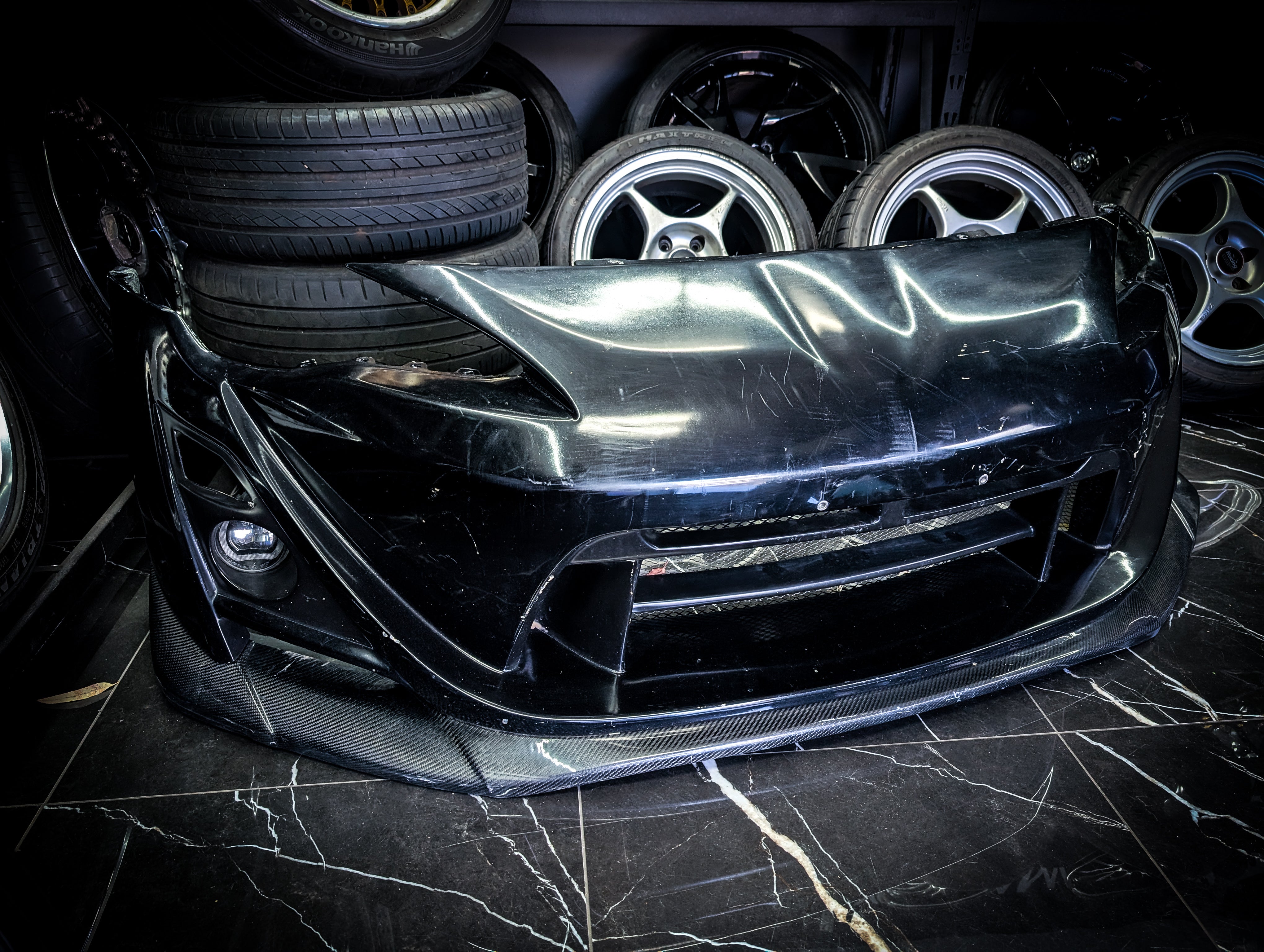Varis Arising-II Style Front Bumper + Carbon Splitter- Toyota 86 ZN6/Subaru BRZ