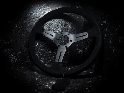 Triple Black Alcantara/Suade Standard Steering Wheel
