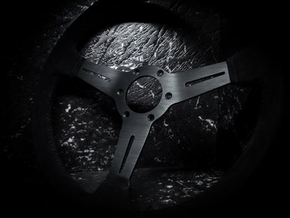 Triple Black Alcantara/Suade Standard Steering Wheel