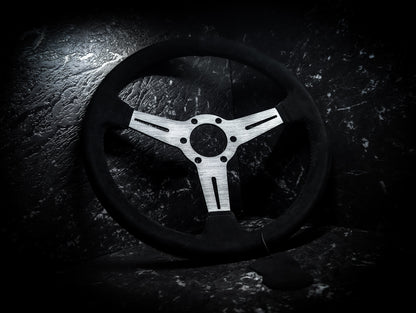Triple Black Alcantara/Suade Standard Steering Wheel
