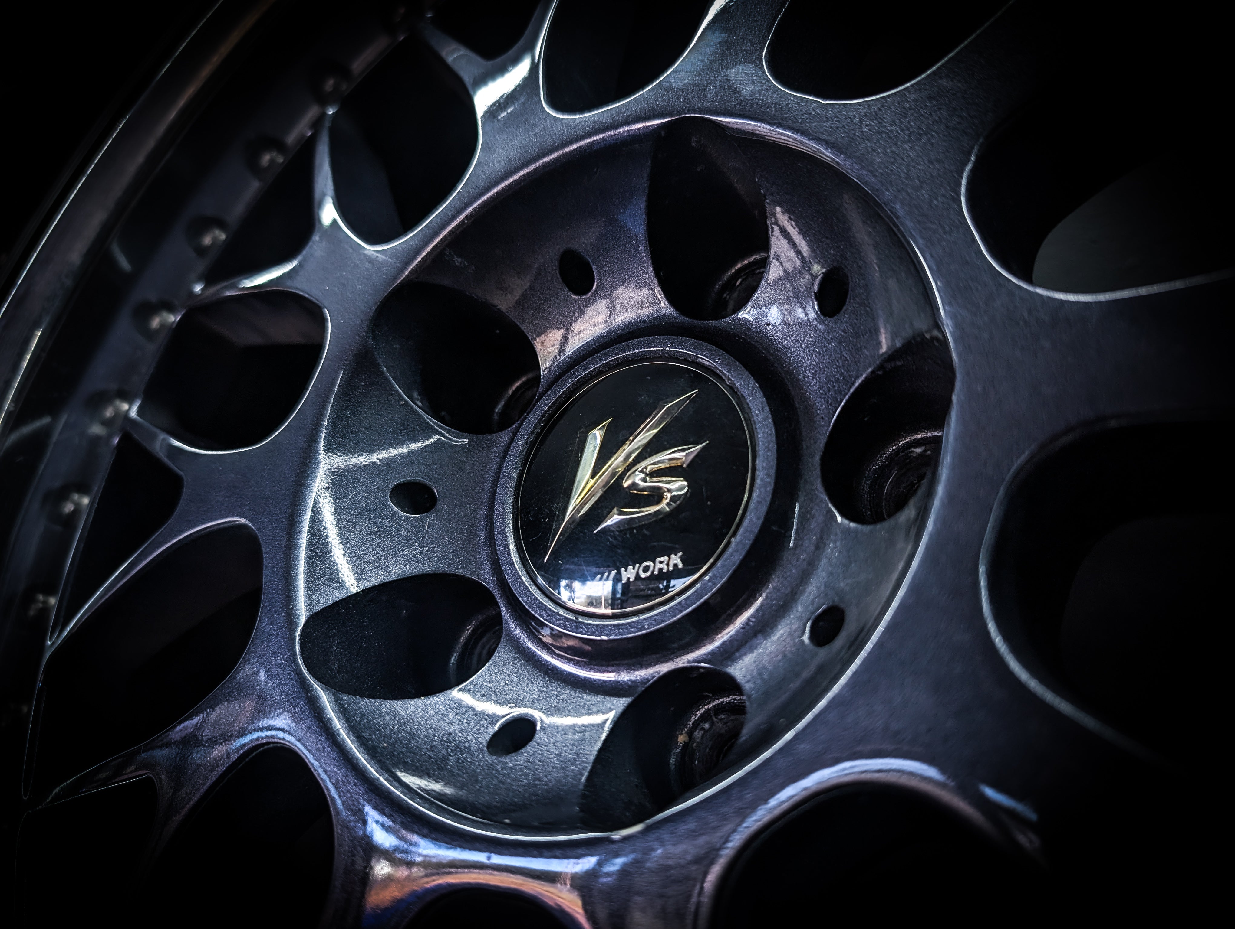 18" WORK VS-XX 3 PIECE Gunmetal Metallic Staggared Wheels x 4