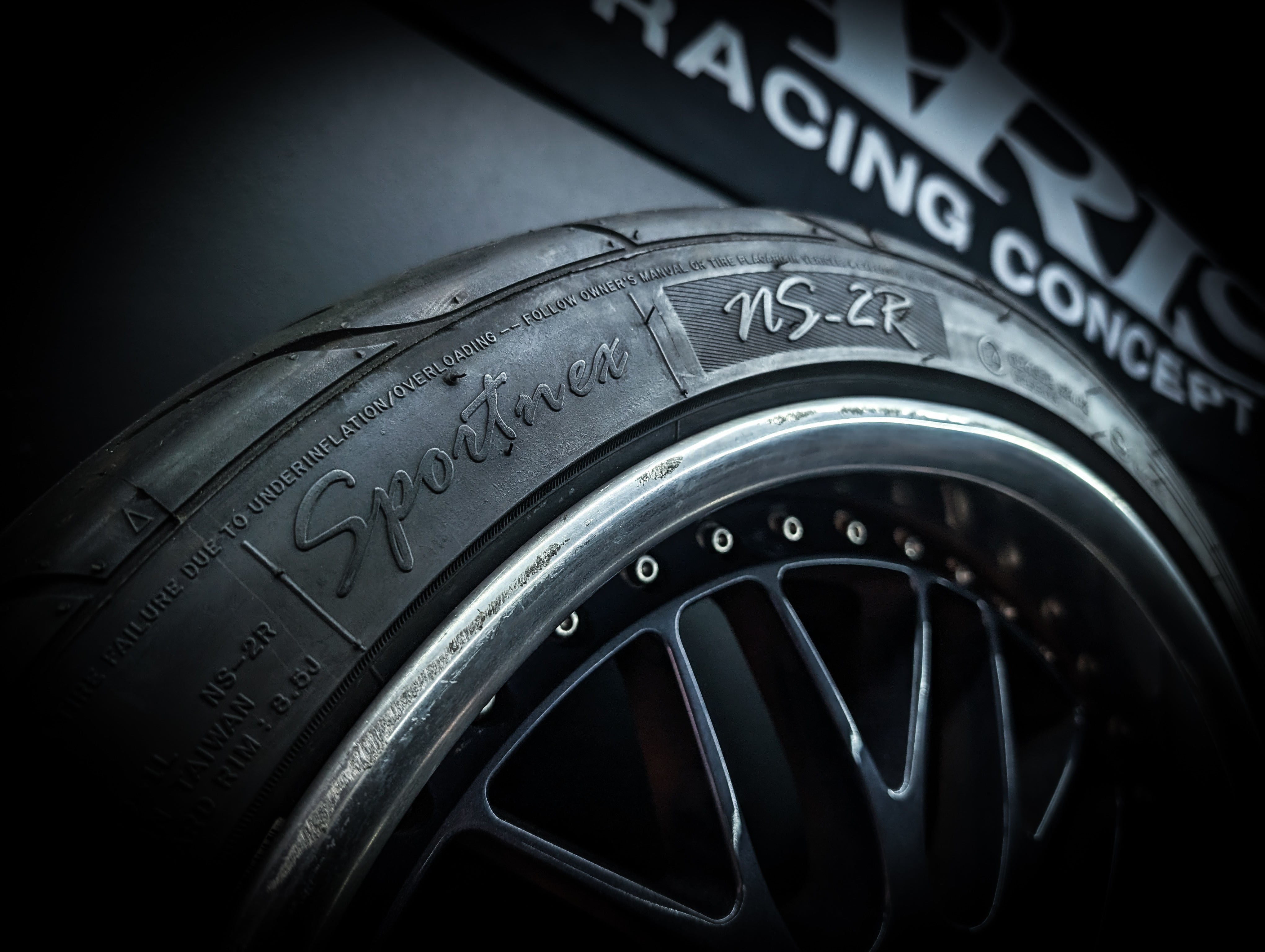 18" WORK VS-XX 3 PIECE Gunmetal Metallic Staggared Wheels x 4