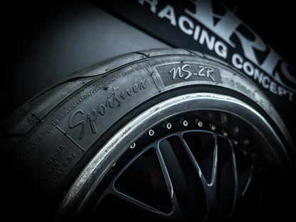 18" WORK VS-XX 3 PIECE Gunmetal Metallic Staggared Wheels x 4