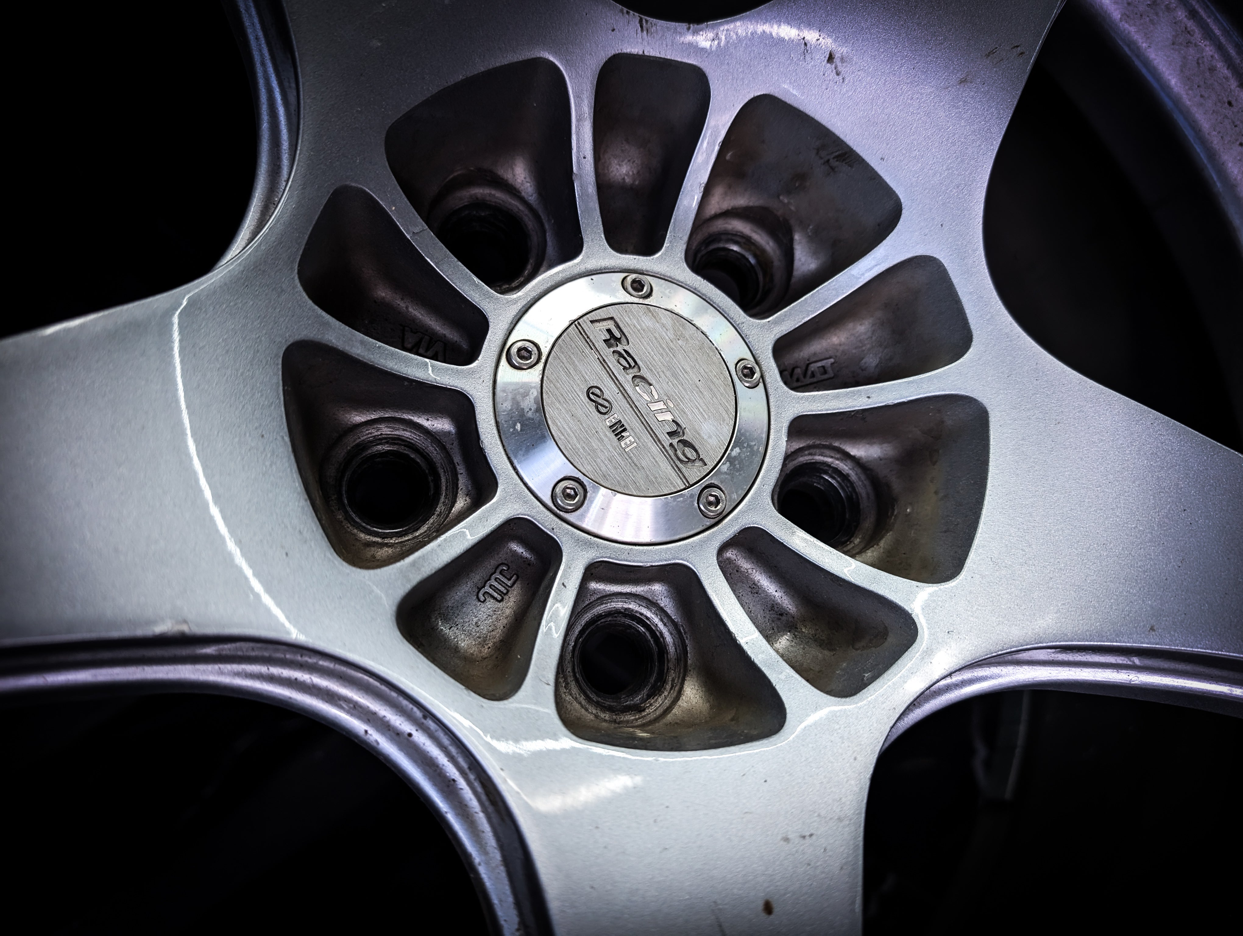 19" ENKEI RP03 Silver Staggared Wheels x 4