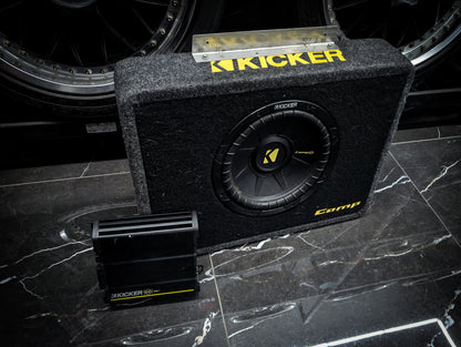 KICKER 10" Slimline 900watt Comp S Series Subwoofer in Original Ported Enclosure + 600 watt RMS Monoblock Amplifier&nbsp;