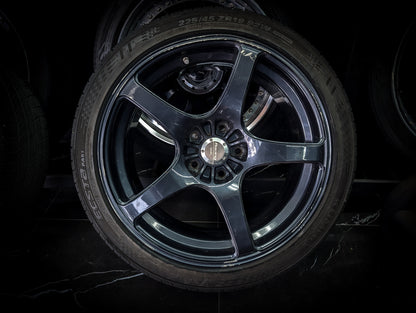 19" ENKEI RP03 Gunmetal Blue Wheels x 4