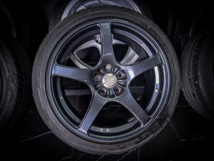 19" ENKEI RP03 Gunmetal Blue Wheels x 4