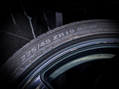 19" ENKEI RP03 Gunmetal Blue Wheels x 4