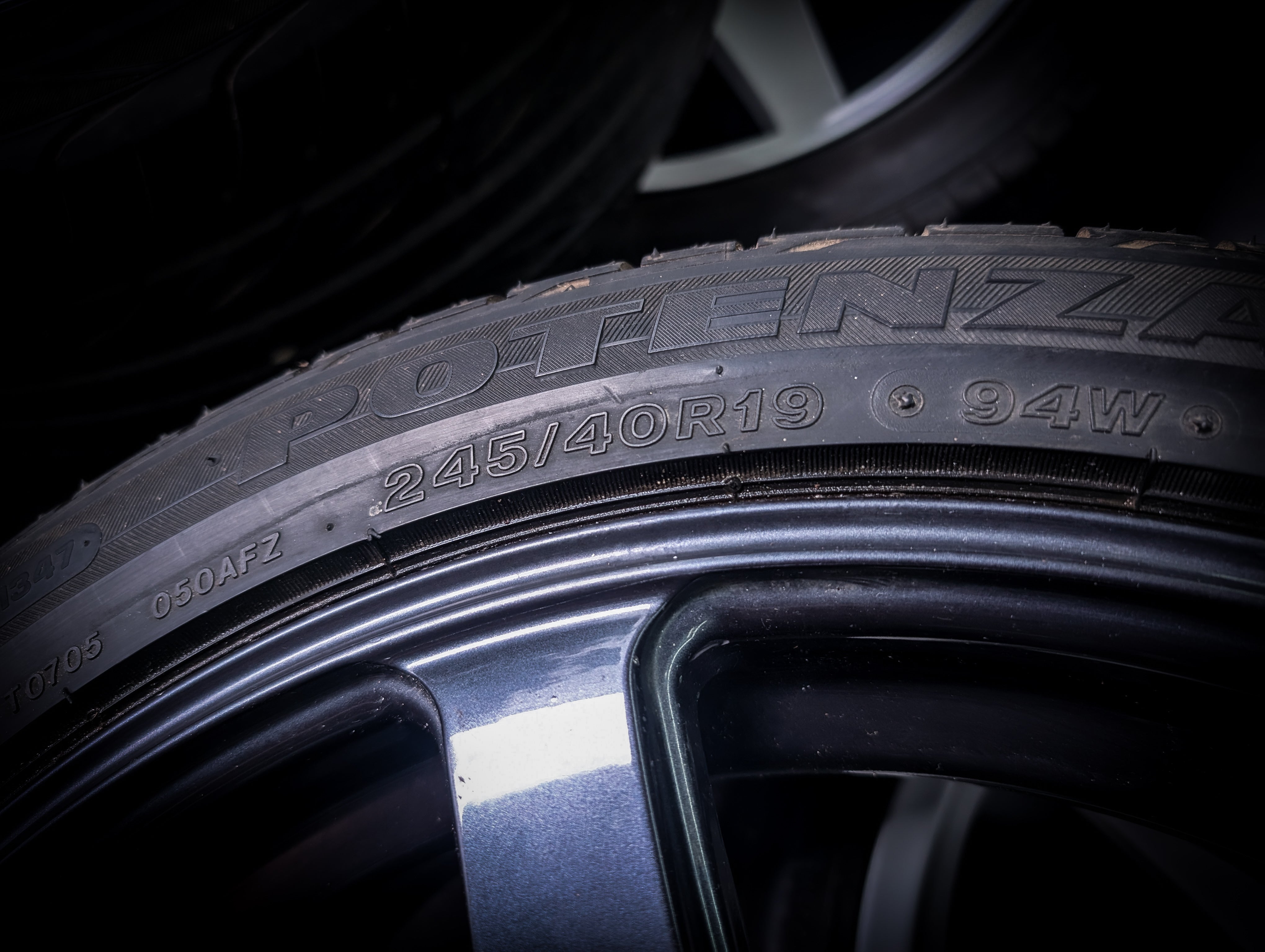 19" ENKEI RP03 Gunmetal Blue Wheels x 4