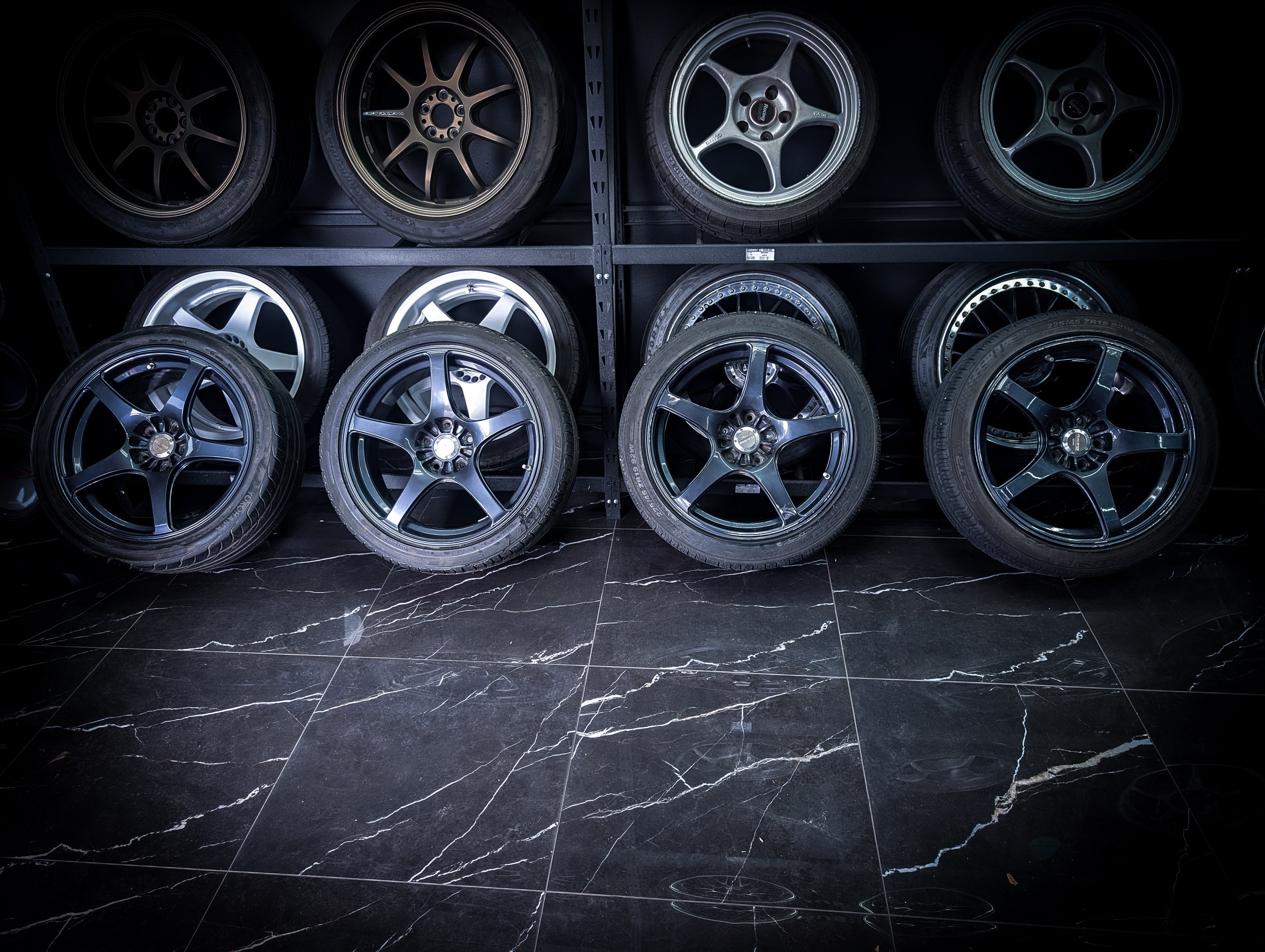 19" ENKEI RP03 Gunmetal Blue Wheels x 4