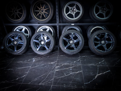 19" ENKEI RP03 Gunmetal Blue Wheels x 4