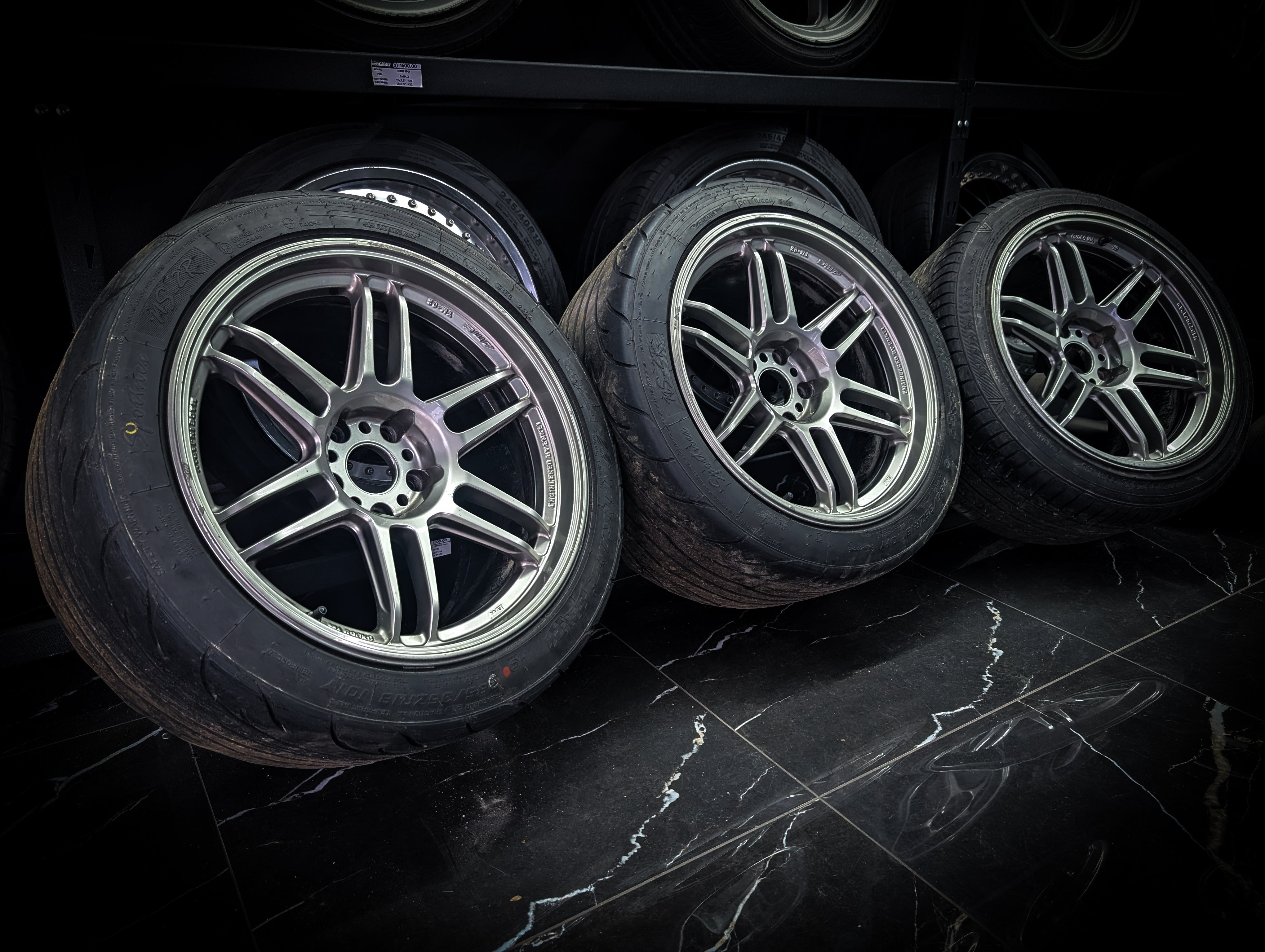 18" AME TRACER TM-03 Gunmetal Wheels x 3