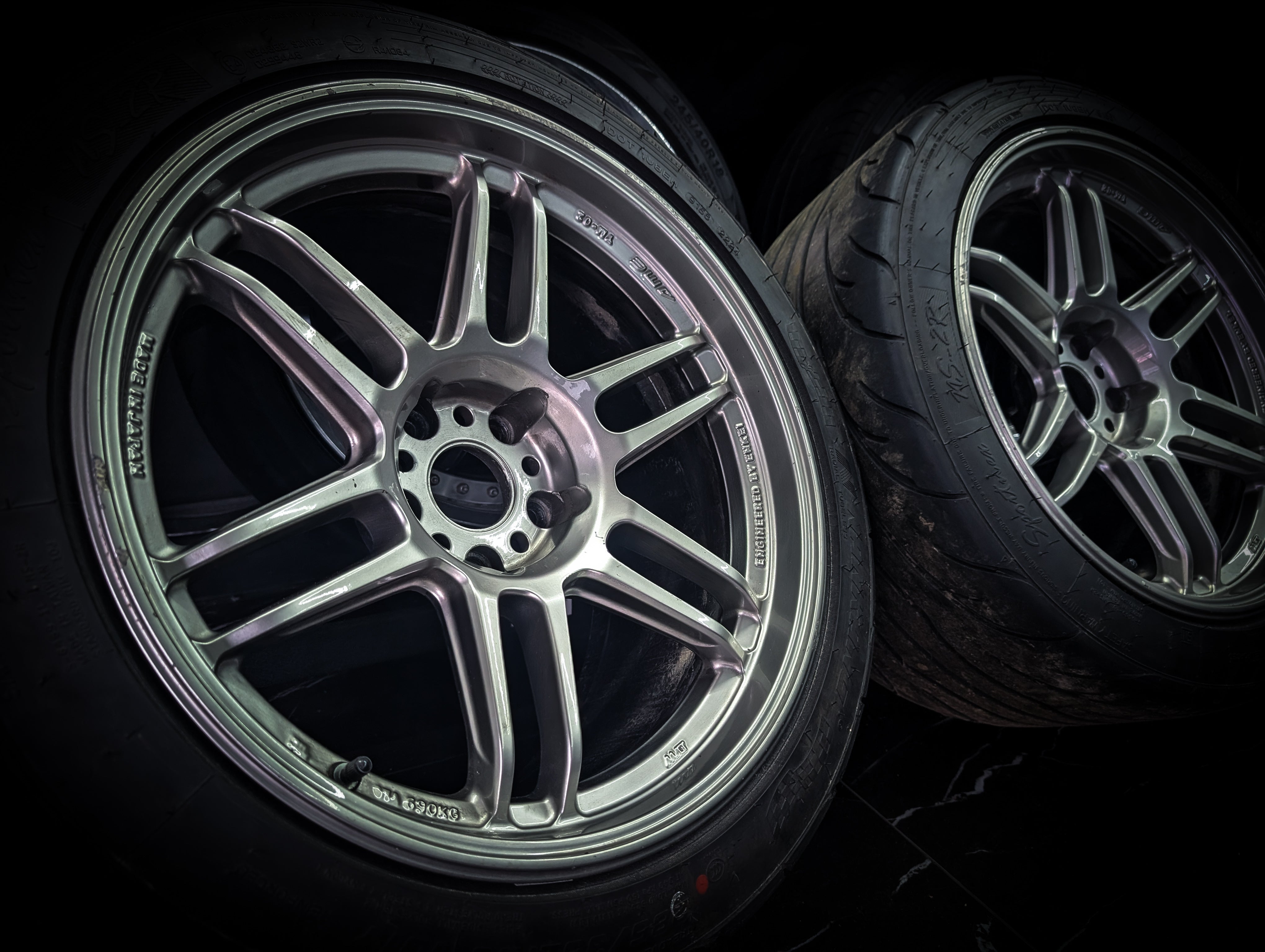 18" AME TRACER TM-03 Gunmetal Wheels x 3