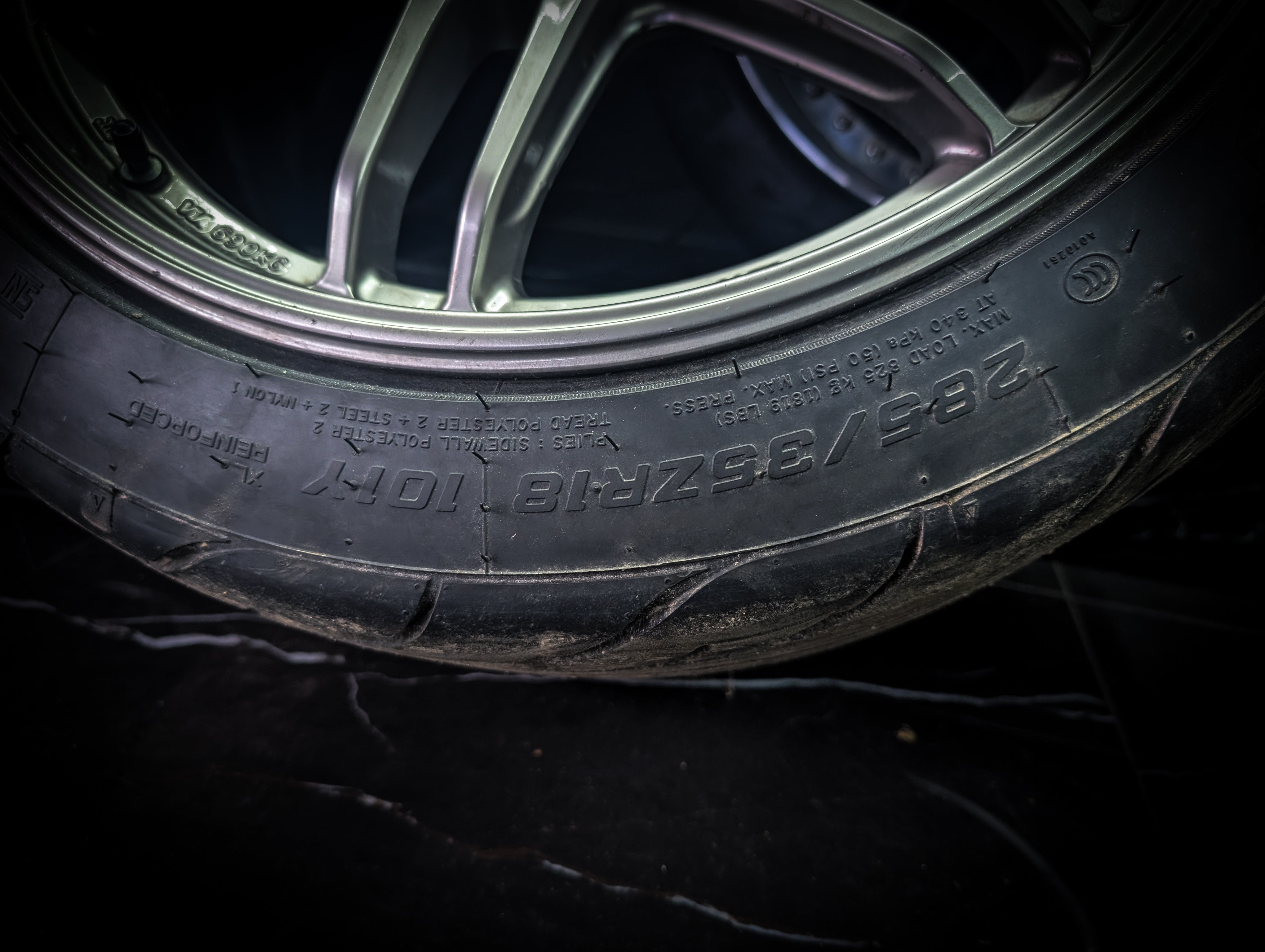 18" AME TRACER TM-03 Gunmetal Wheels x 3