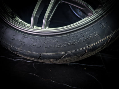 18" AME TRACER TM-03 Gunmetal Wheels x 3