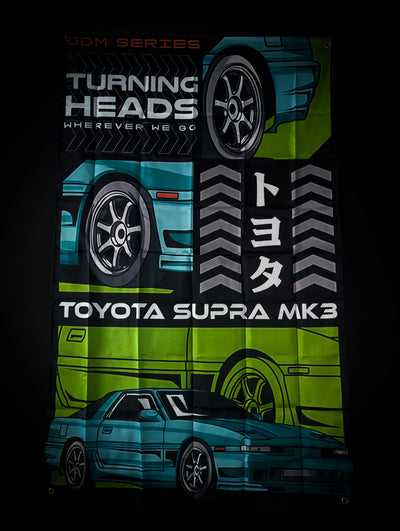 Toyota Supra MK3 Workshop Banner Flag